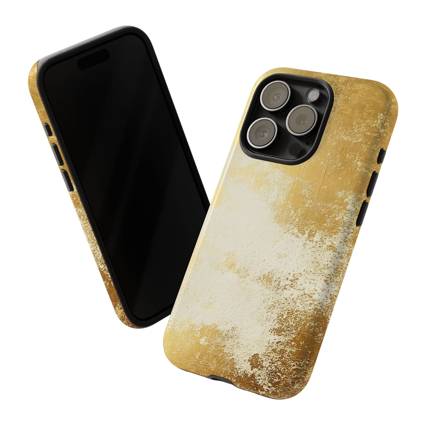 Stylish Phone Case - Gold Texture, Tough Cases, Protective Cover, Gift for Him, Glamorous Phone Accessory