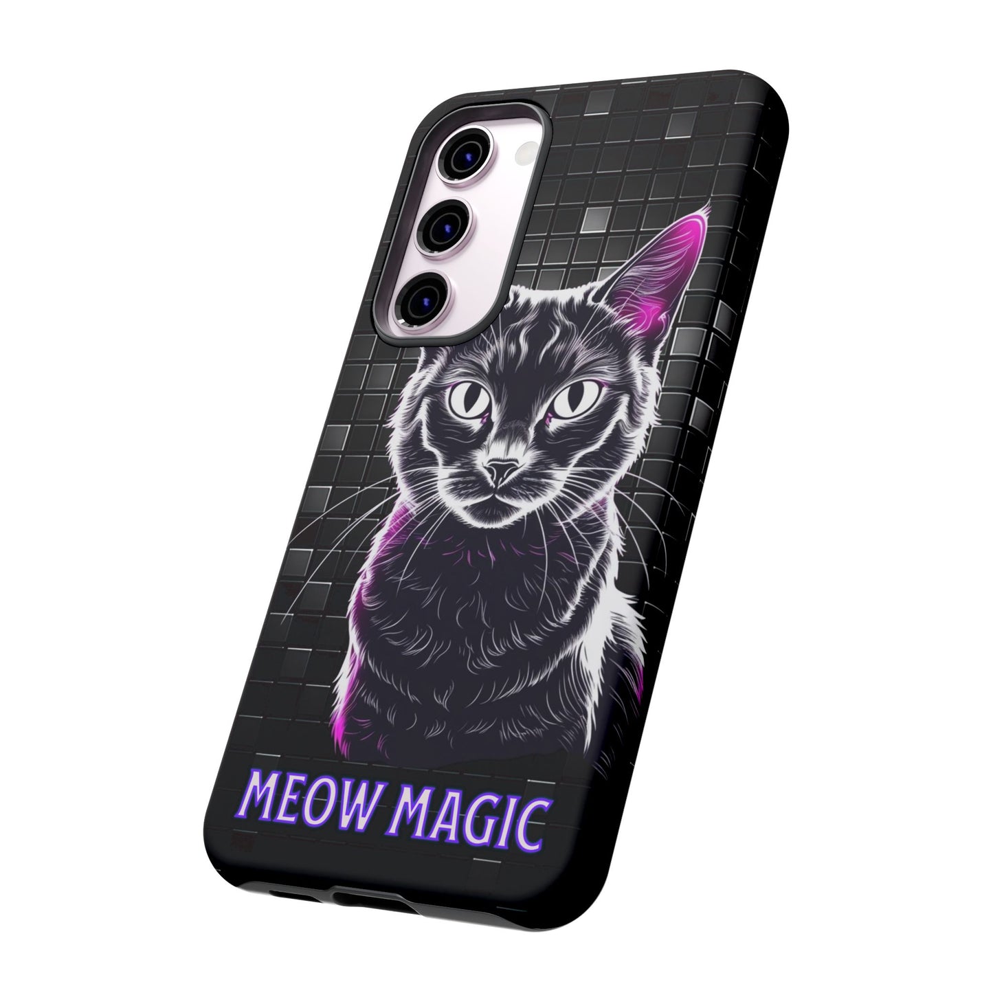 Cat Phone Case - Meow Magic, Cute Cat Lover Gift, Cat Mom Accessory, Pet-Themed Phone Cover, Stylish Cat Art Case