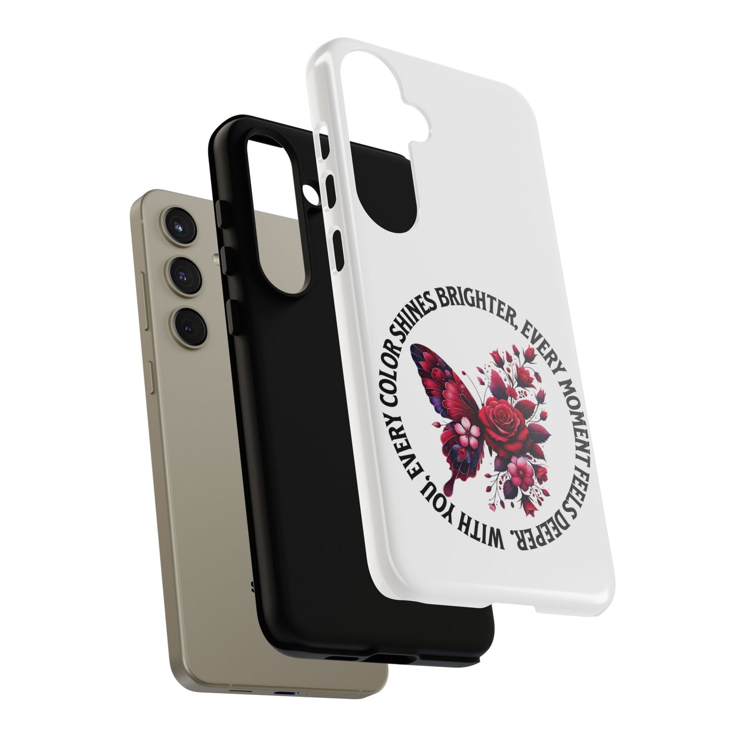 Artistic Phone Case with Butterfly and Quote, Gift for Nature Lovers, Stylish Accessory for All Occasions, Trendy Phone Cover, Floral [...]