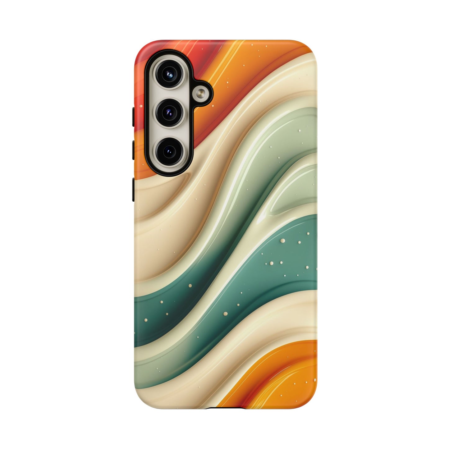 Retro Phone Case, Abstract Floral Design, Trendy Mobile Cover, Modern Tech Accessories, Gift for Her