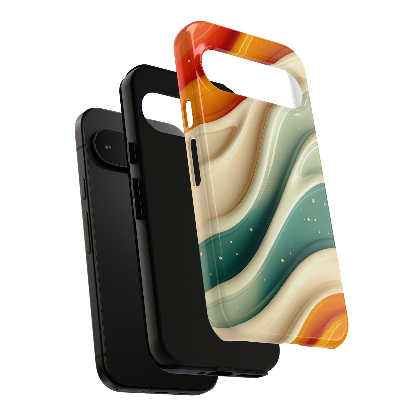 Retro Phone Case, Abstract Floral Design, Trendy Mobile Cover, Modern Tech Accessories, Gift for Her