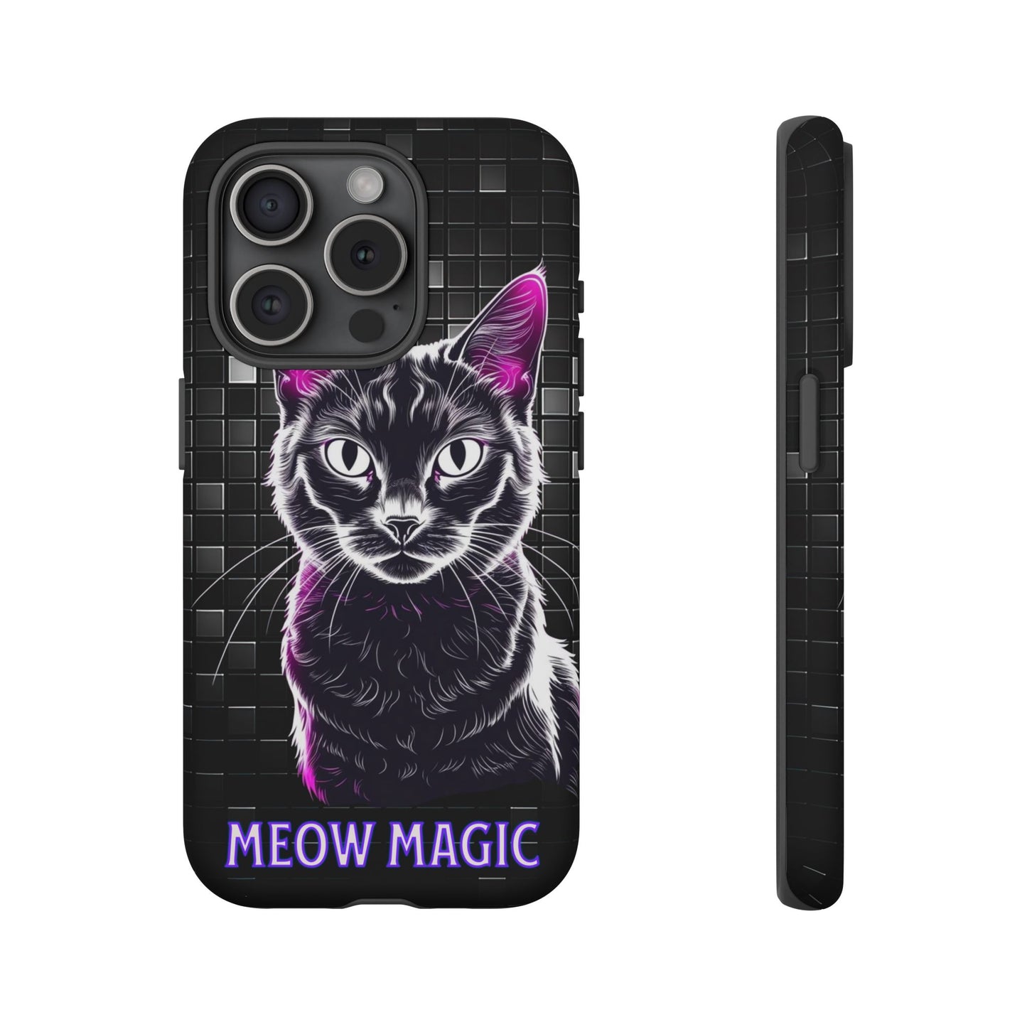 Cat Phone Case - Meow Magic, Cute Cat Lover Gift, Cat Mom Accessory, Pet-Themed Phone Cover, Stylish Cat Art Case