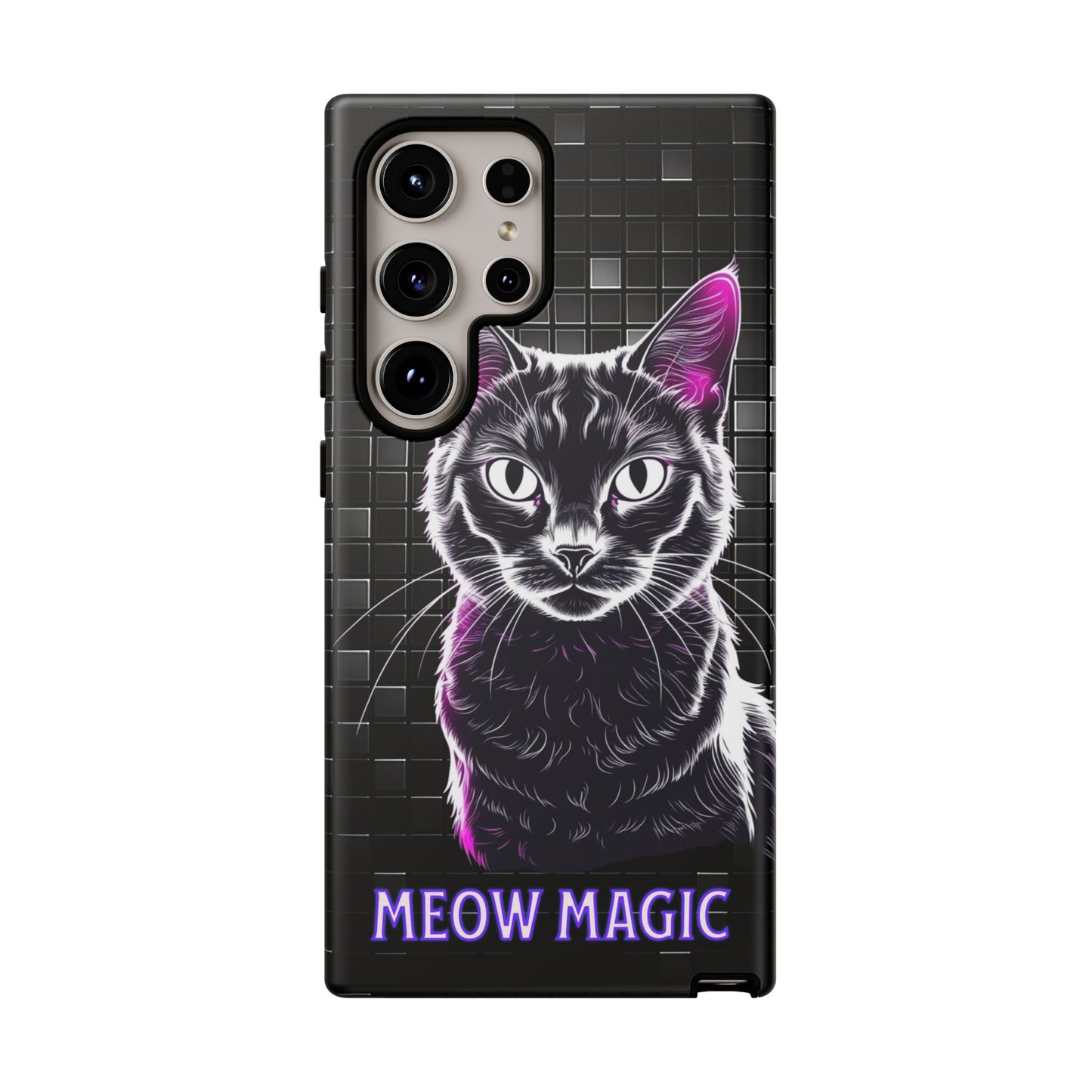 Cat Phone Case - Meow Magic, Cute Cat Lover Gift, Cat Mom Accessory, Pet-Themed Phone Cover, Stylish Cat Art Case