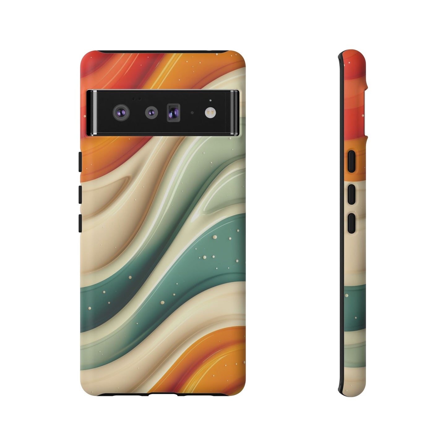 Retro Phone Case, Abstract Floral Design, Trendy Mobile Cover, Modern Tech Accessories, Gift for Her