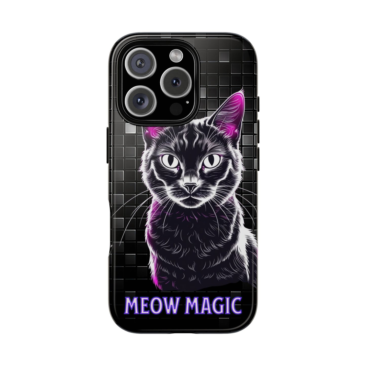 Cat Phone Case - Meow Magic, Cute Cat Lover Gift, Cat Mom Accessory, Pet-Themed Phone Cover, Stylish Cat Art Case