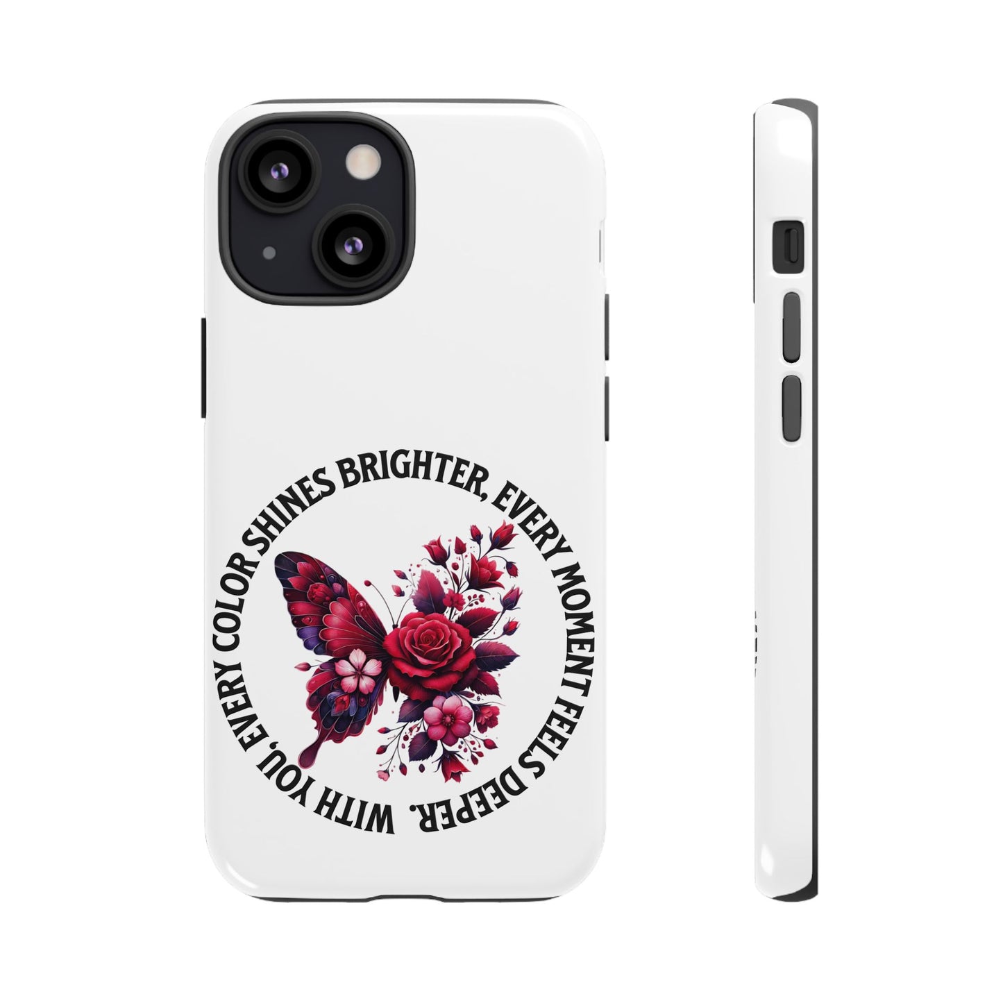 Artistic Phone Case with Butterfly and Quote, Gift for Nature Lovers, Stylish Accessory for All Occasions, Trendy Phone Cover, Floral [...]