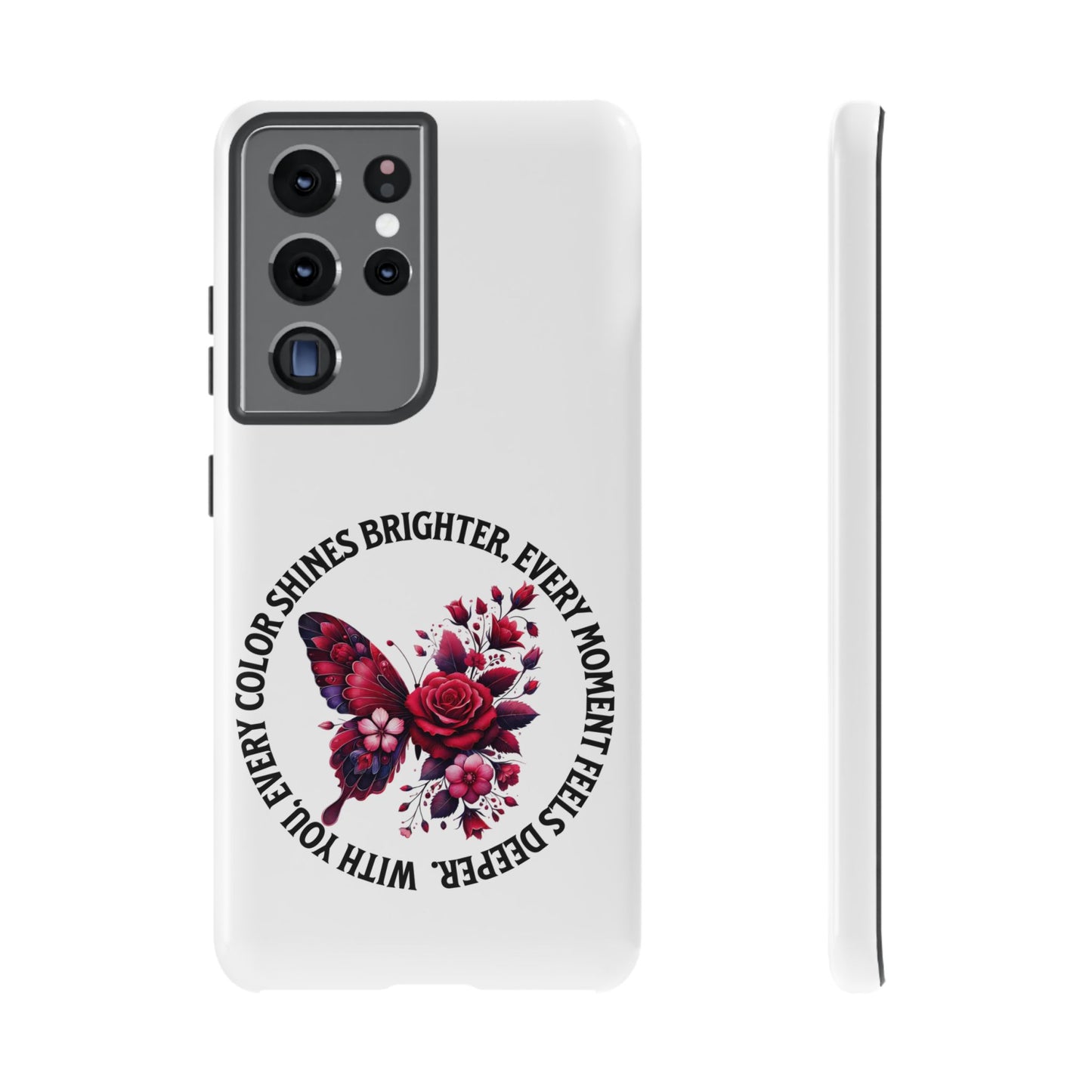 Artistic Phone Case with Butterfly and Quote, Gift for Nature Lovers, Stylish Accessory for All Occasions, Trendy Phone Cover, Floral [...]