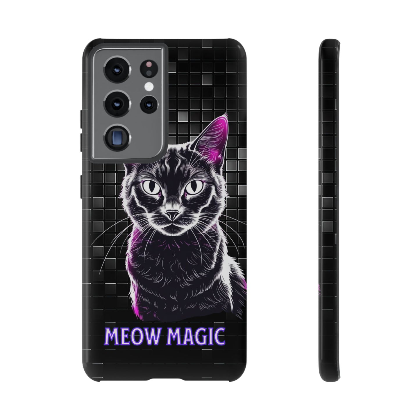 Cat Phone Case - Meow Magic, Cute Cat Lover Gift, Cat Mom Accessory, Pet-Themed Phone Cover, Stylish Cat Art Case
