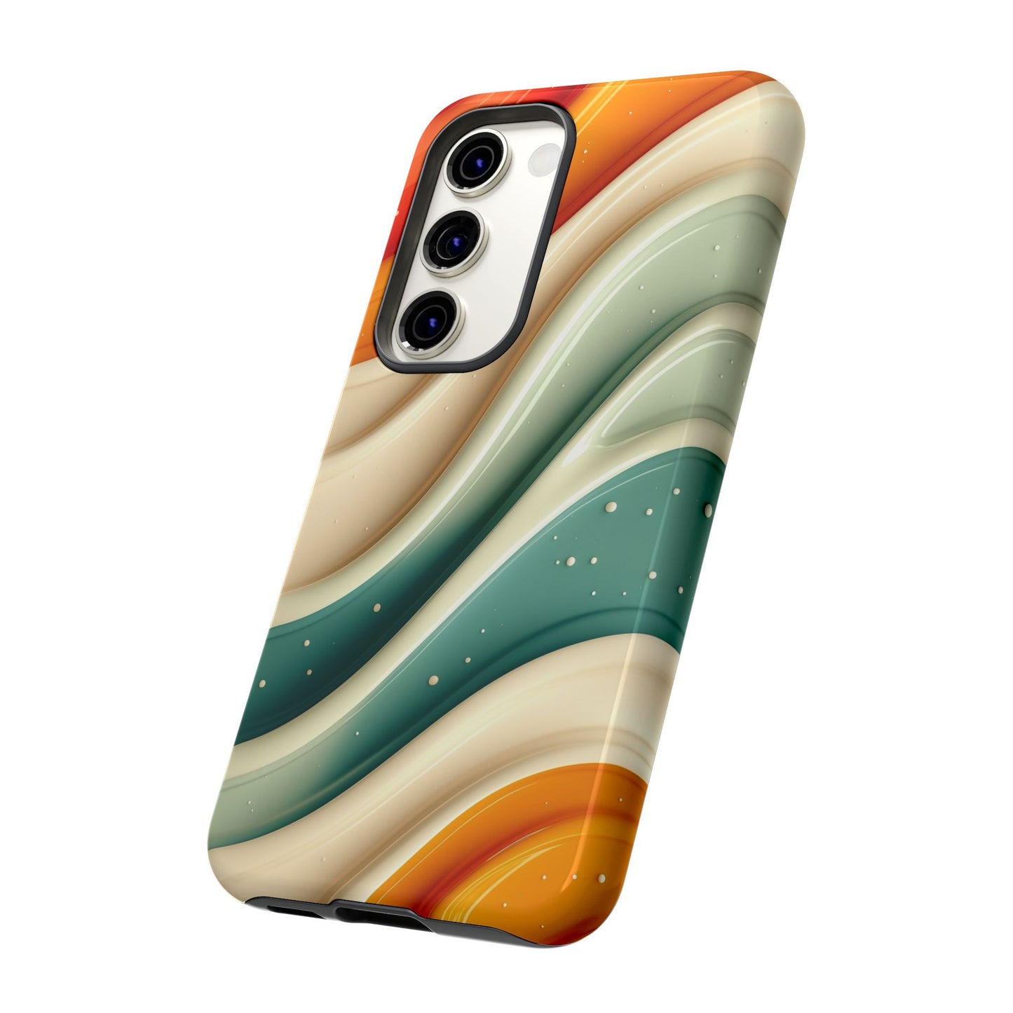 Retro Phone Case, Abstract Floral Design, Trendy Mobile Cover, Modern Tech Accessories, Gift for Her