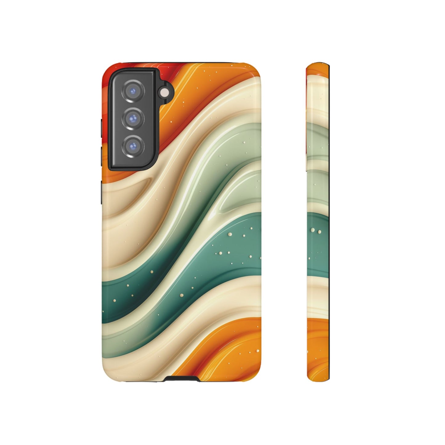 Retro Phone Case, Abstract Floral Design, Trendy Mobile Cover, Modern Tech Accessories, Gift for Her