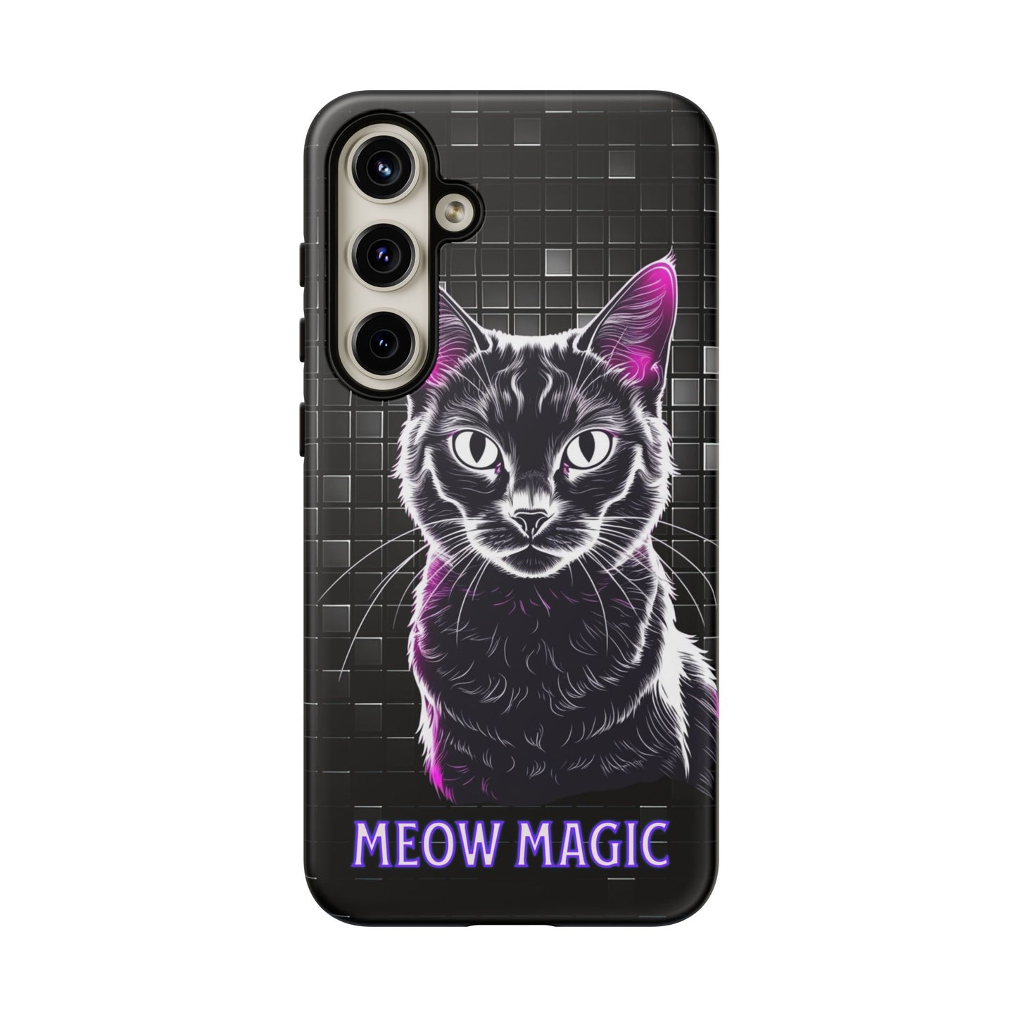 Cat Phone Case - Meow Magic, Cute Cat Lover Gift, Cat Mom Accessory, Pet-Themed Phone Cover, Stylish Cat Art Case