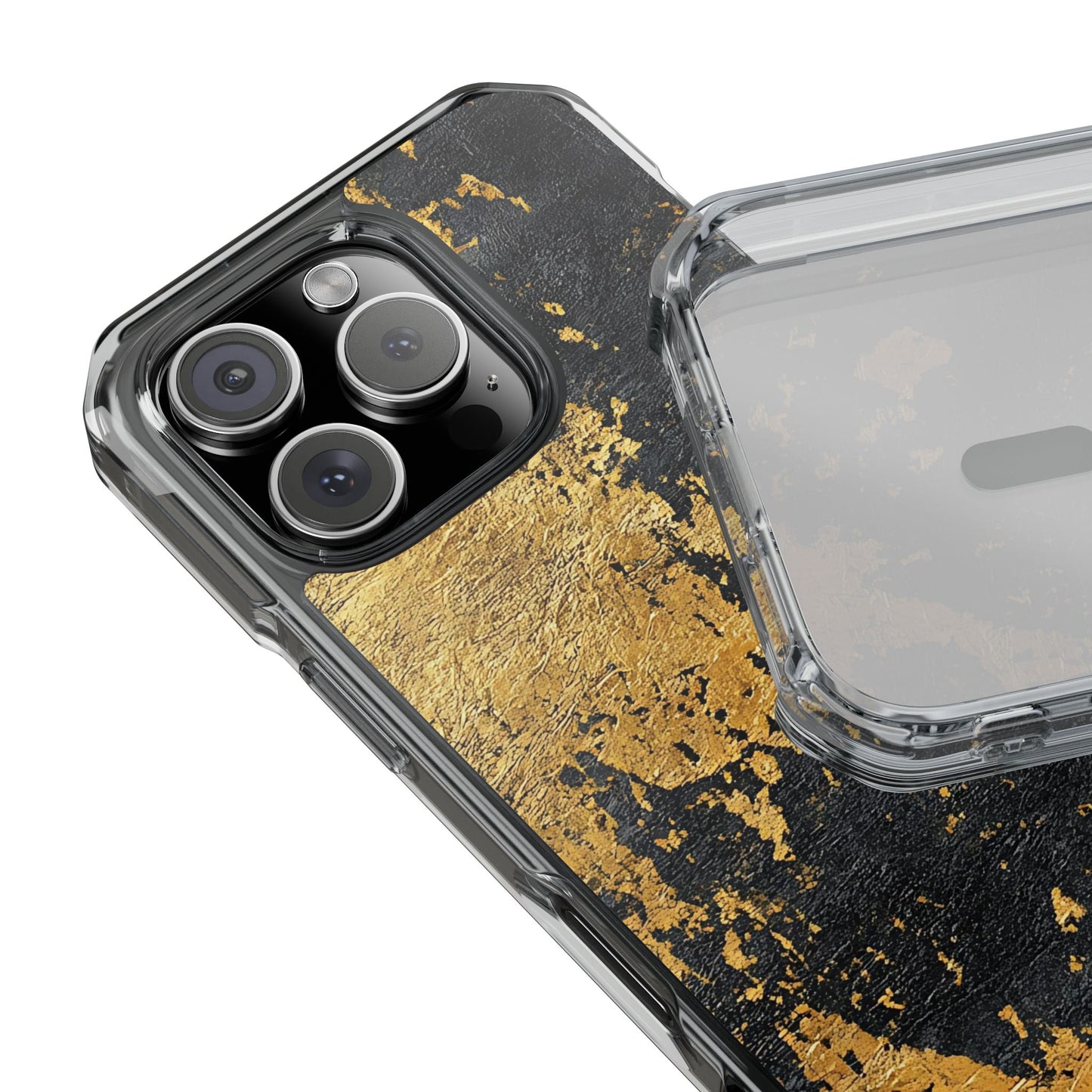 Stylish Magnetic Phone Case | Gold and Black Marble Design, Durable Slim Shell, Gift for Her, Trendy Tech Accessory, Customizable Cases