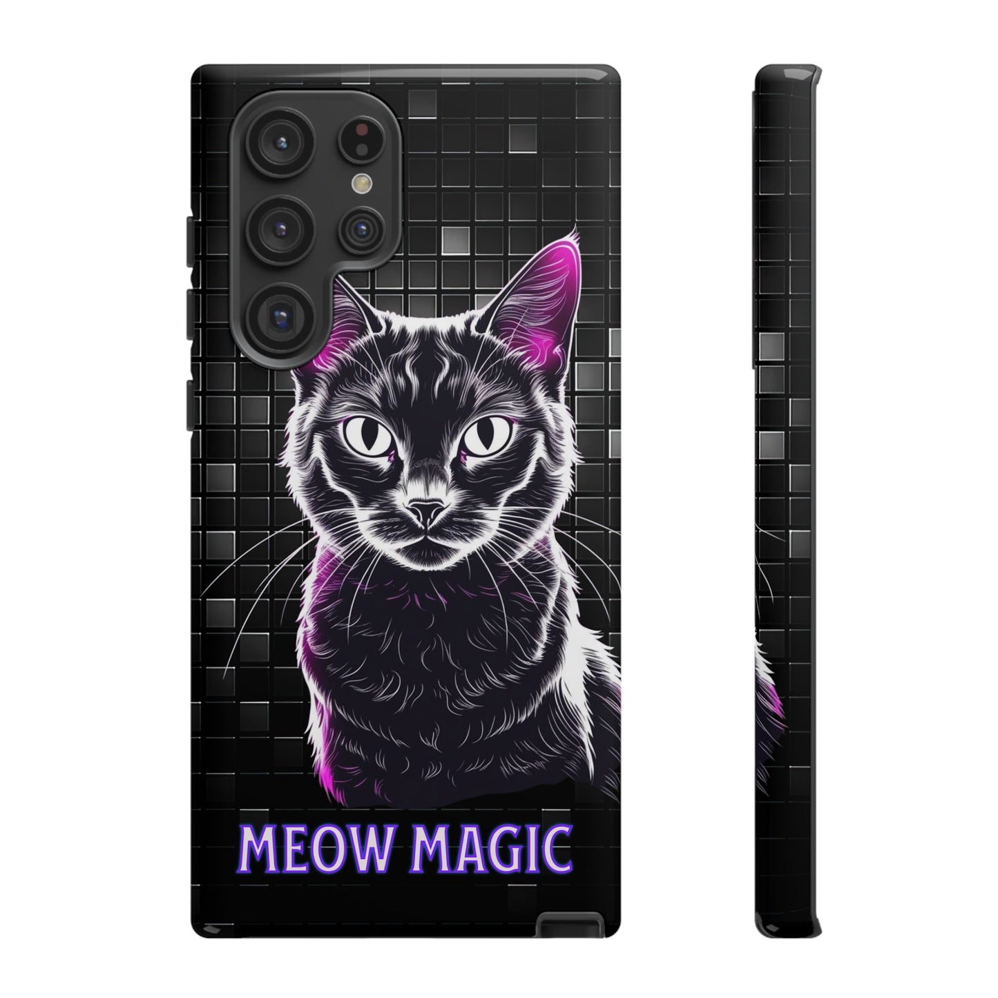 Cat Phone Case - Meow Magic, Cute Cat Lover Gift, Cat Mom Accessory, Pet-Themed Phone Cover, Stylish Cat Art Case