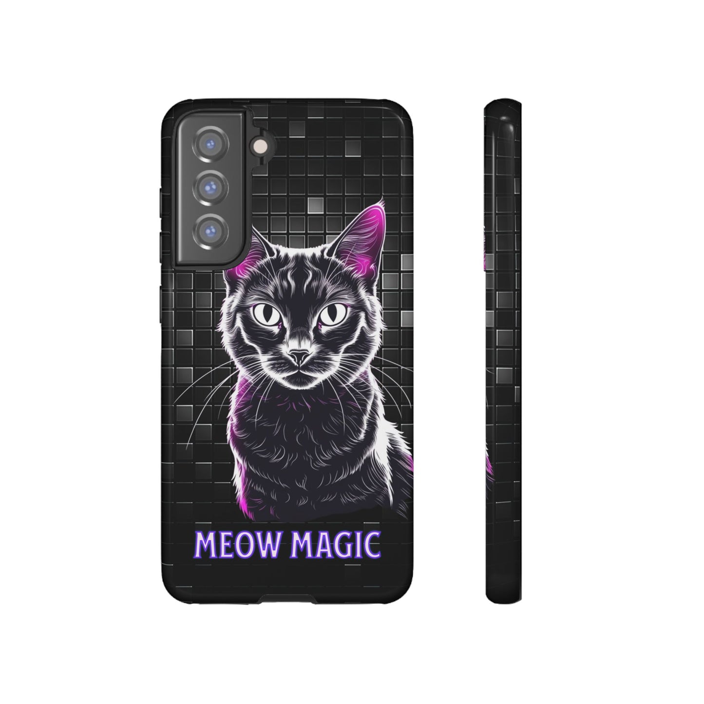 Cat Phone Case - Meow Magic, Cute Cat Lover Gift, Cat Mom Accessory, Pet-Themed Phone Cover, Stylish Cat Art Case