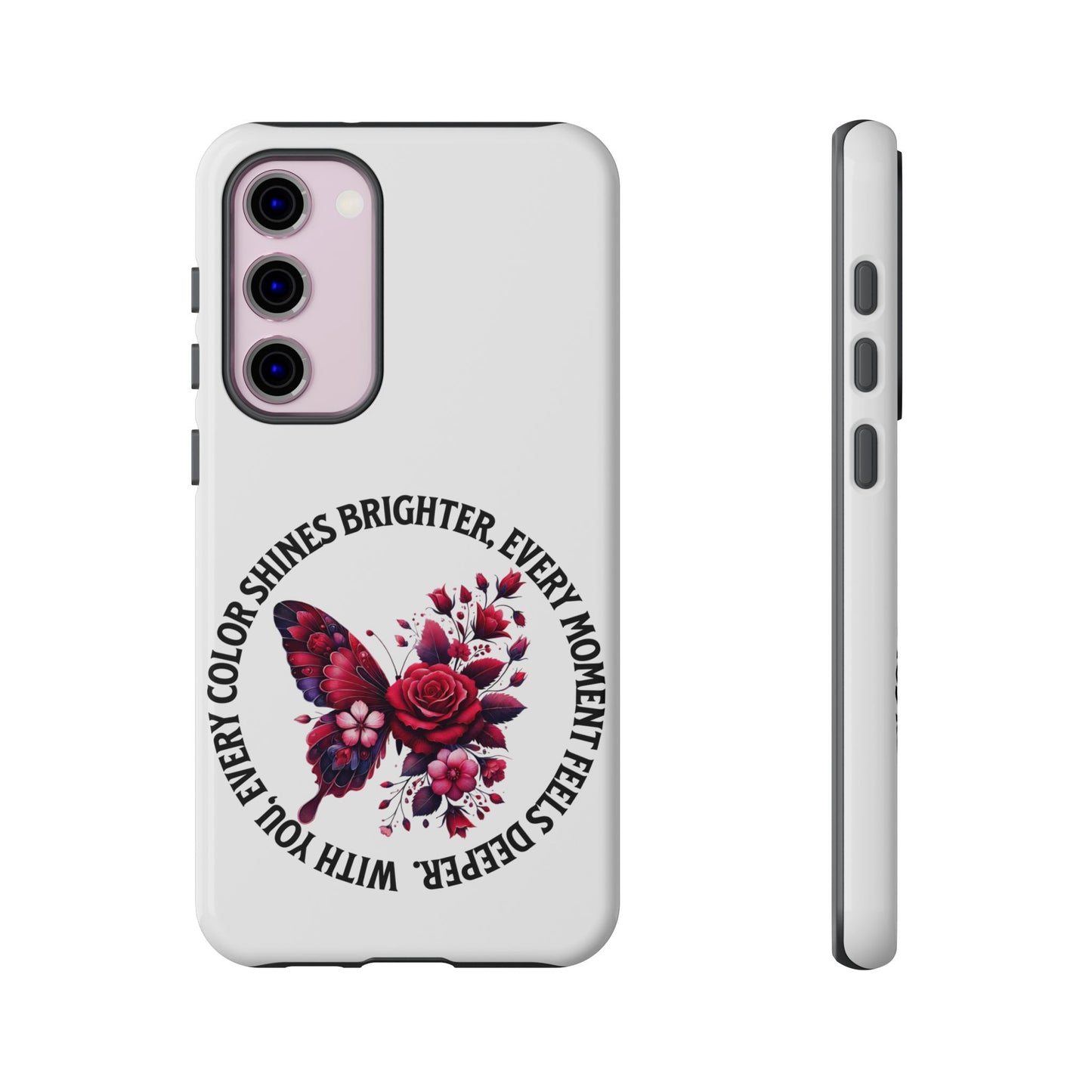 Artistic Phone Case with Butterfly and Quote, Gift for Nature Lovers, Stylish Accessory for All Occasions, Trendy Phone Cover, Floral [...]