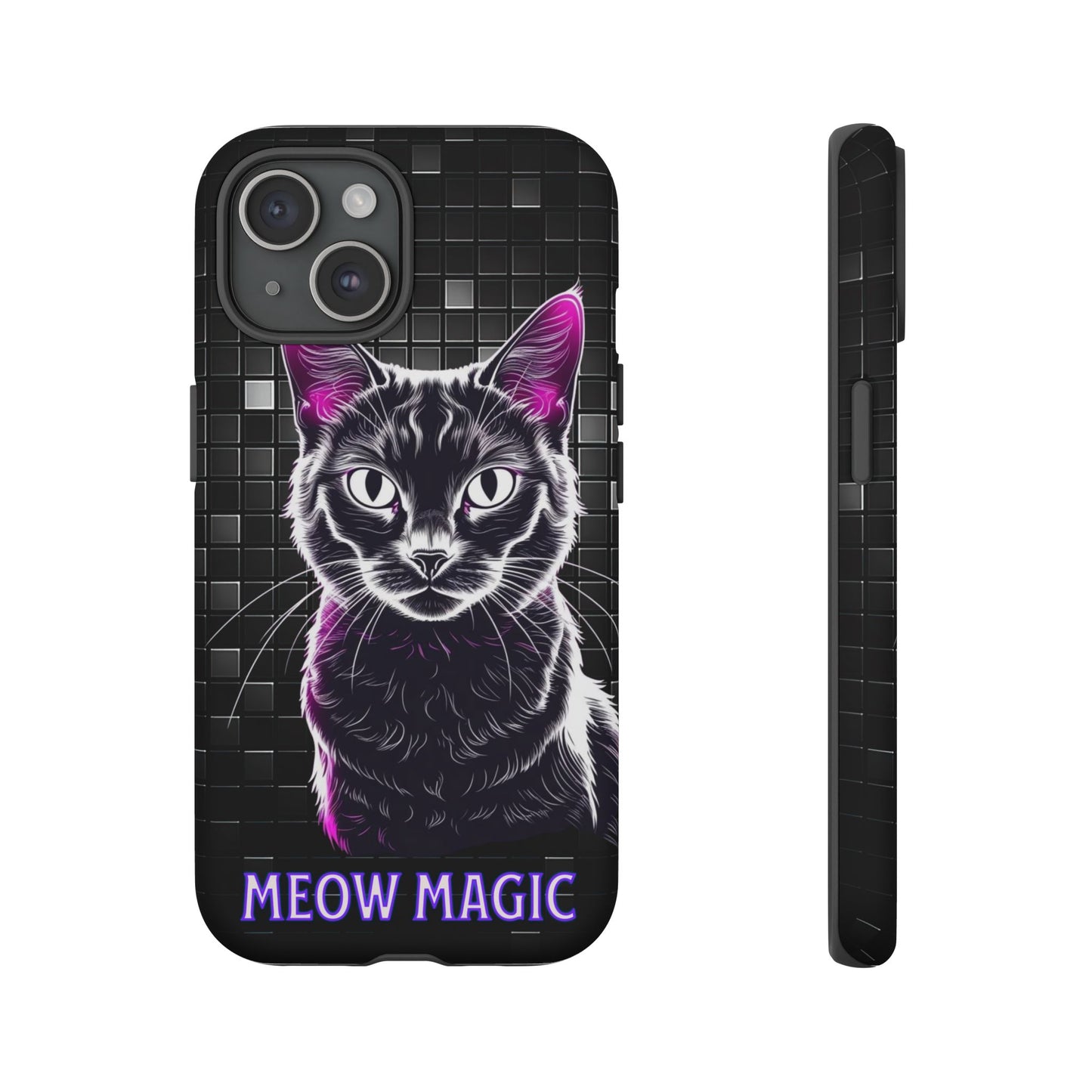Cat Phone Case - Meow Magic, Cute Cat Lover Gift, Cat Mom Accessory, Pet-Themed Phone Cover, Stylish Cat Art Case
