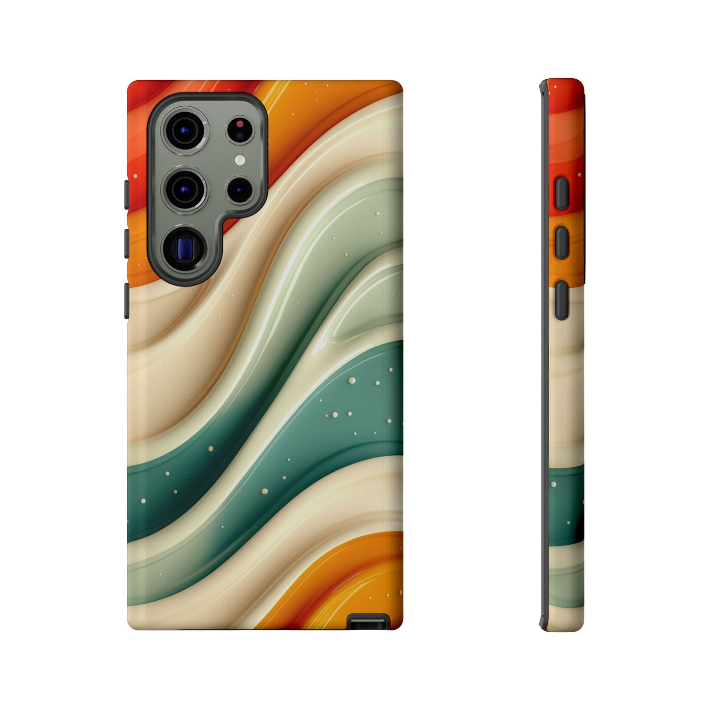 Retro Phone Case, Abstract Floral Design, Trendy Mobile Cover, Modern Tech Accessories, Gift for Her