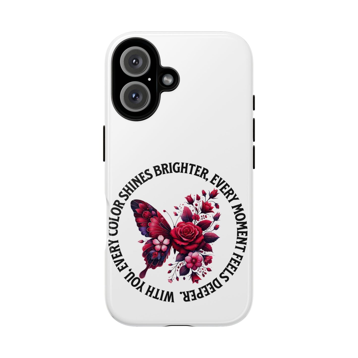 Artistic Phone Case with Butterfly and Quote, Gift for Nature Lovers, Stylish Accessory for All Occasions, Trendy Phone Cover, Floral [...]