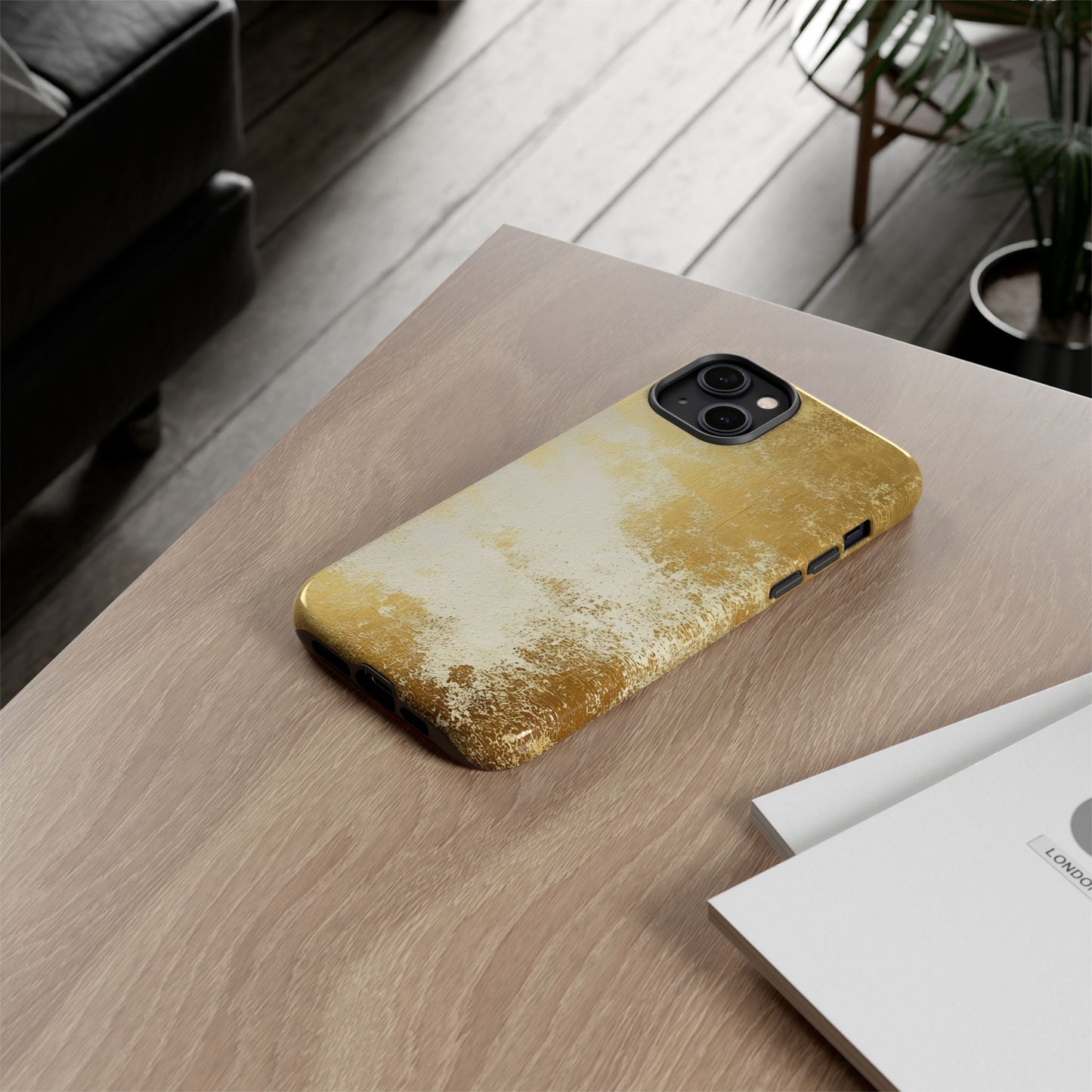 Stylish Phone Case - Gold Texture, Tough Cases, Protective Cover, Gift for Him, Glamorous Phone Accessory