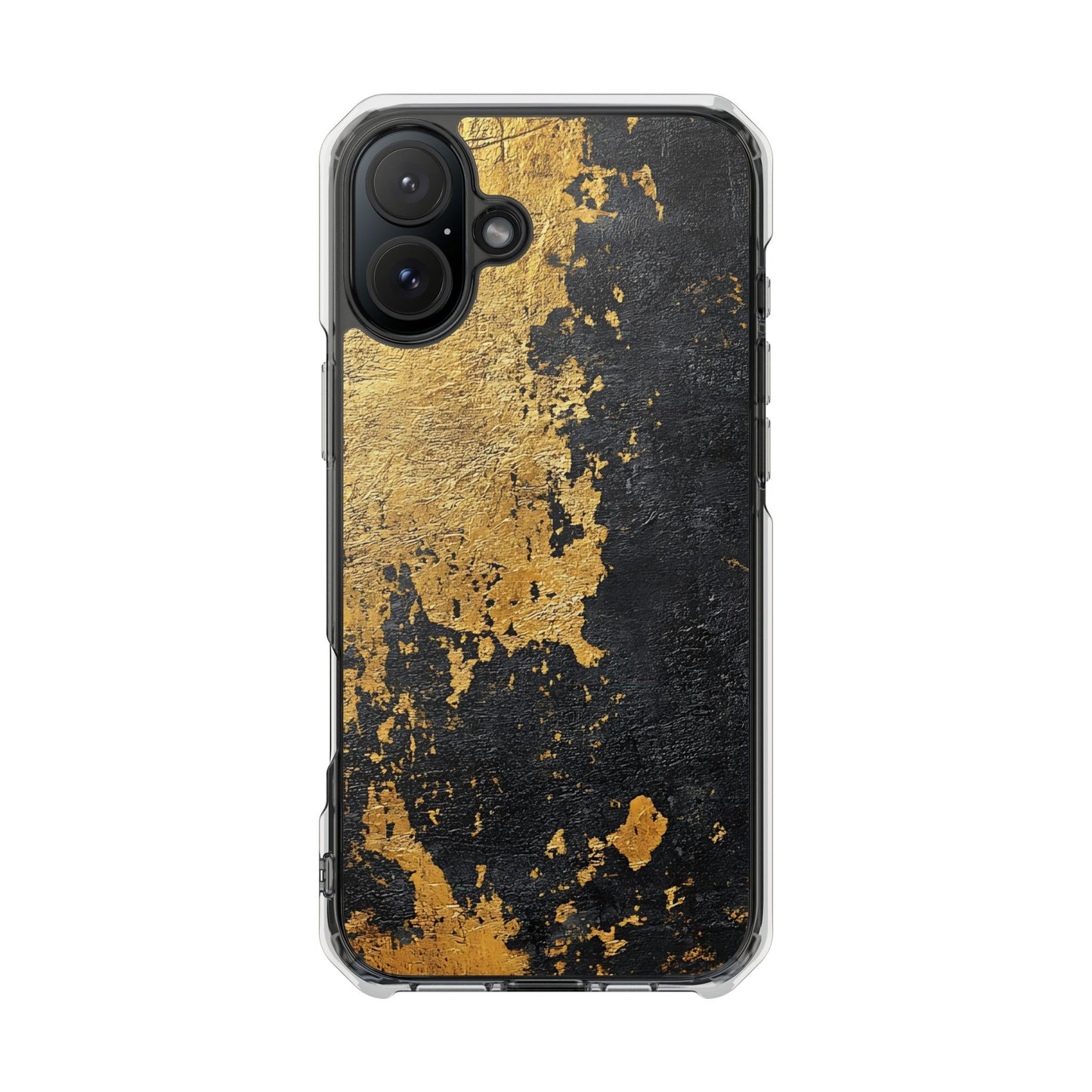 Stylish Magnetic Phone Case | Gold and Black Marble Design, Durable Slim Shell, Gift for Her, Trendy Tech Accessory, Customizable Cases