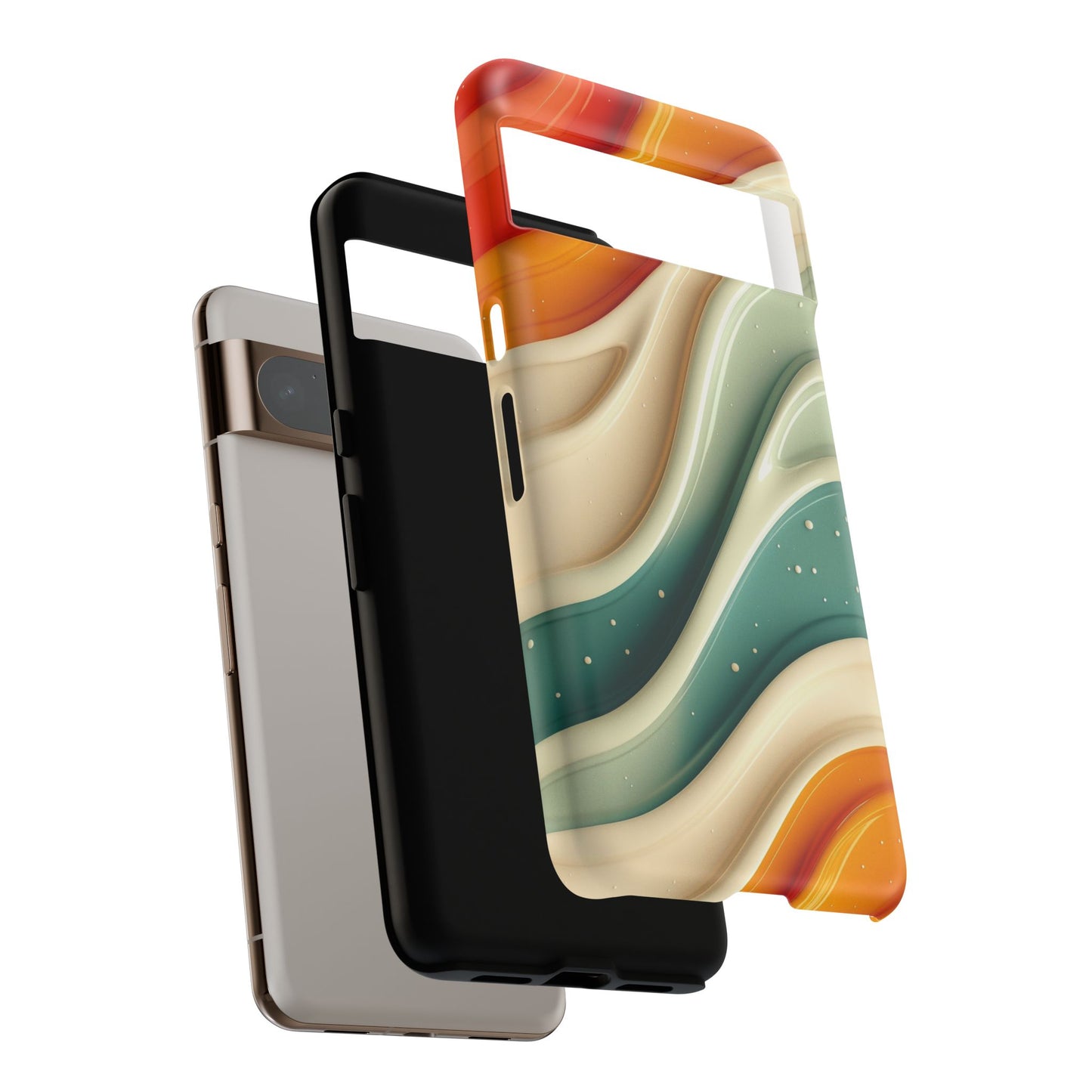 Retro Phone Case, Abstract Floral Design, Trendy Mobile Cover, Modern Tech Accessories, Gift for Her