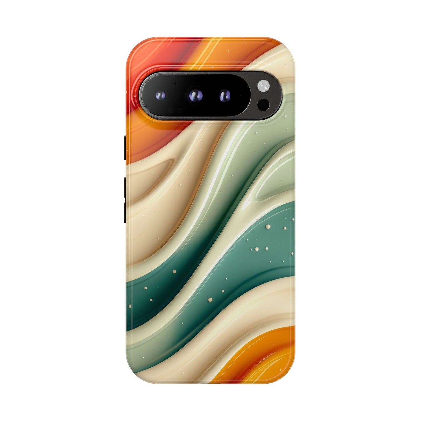 Retro Phone Case, Abstract Floral Design, Trendy Mobile Cover, Modern Tech Accessories, Gift for Her