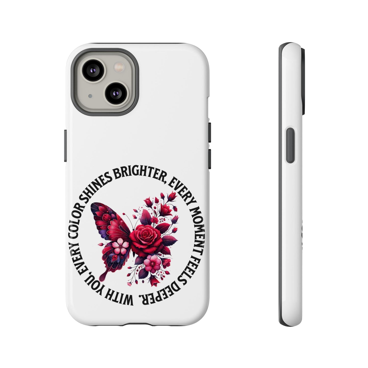 Artistic Phone Case with Butterfly and Quote, Gift for Nature Lovers, Stylish Accessory for All Occasions, Trendy Phone Cover, Floral [...]
