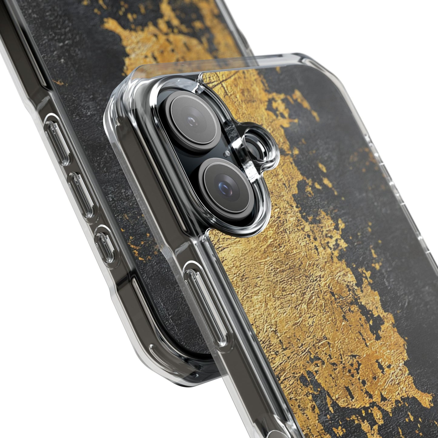 Stylish Magnetic Phone Case | Gold and Black Marble Design, Durable Slim Shell, Gift for Her, Trendy Tech Accessory, Customizable Cases
