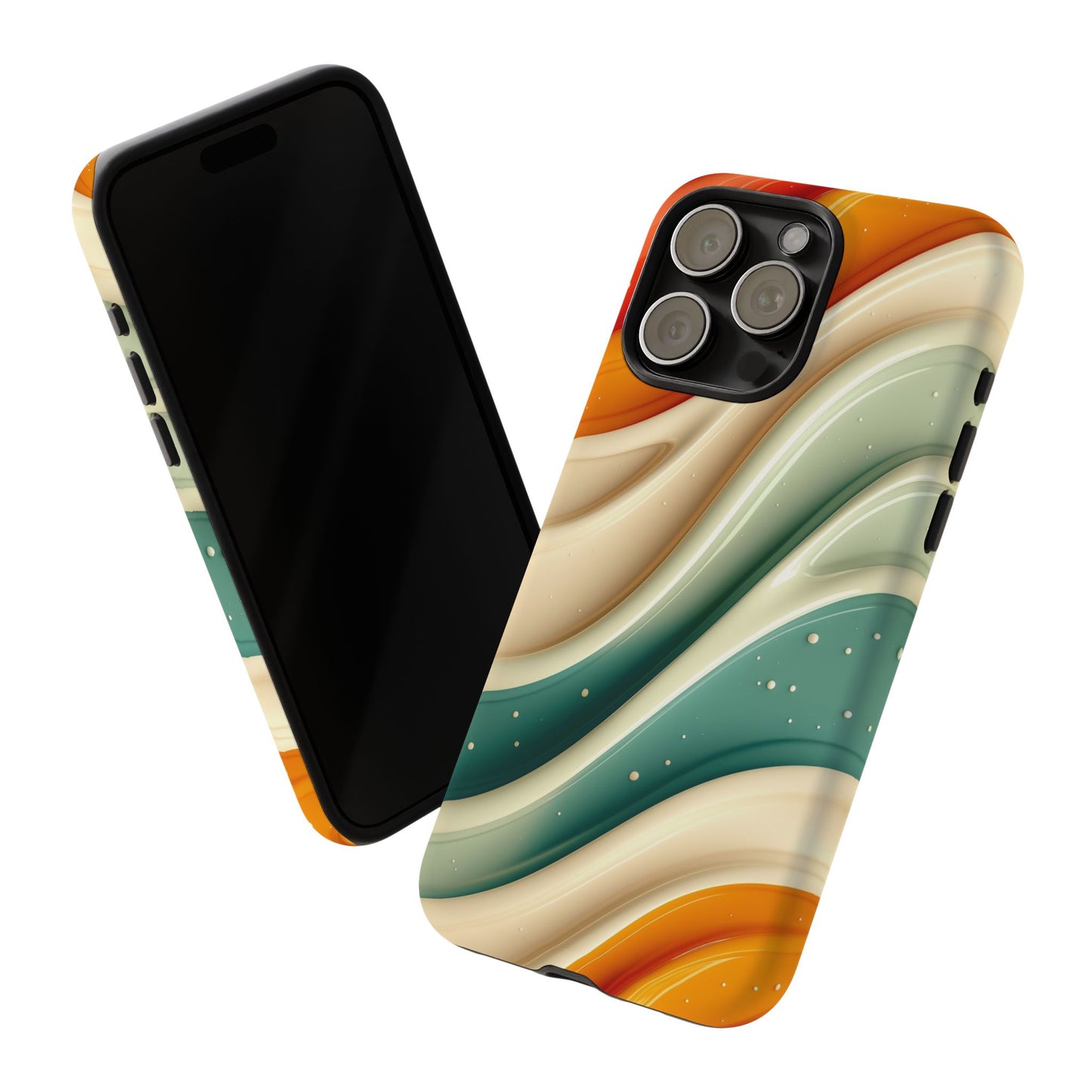 Retro Phone Case, Abstract Floral Design, Trendy Mobile Cover, Modern Tech Accessories, Gift for Her
