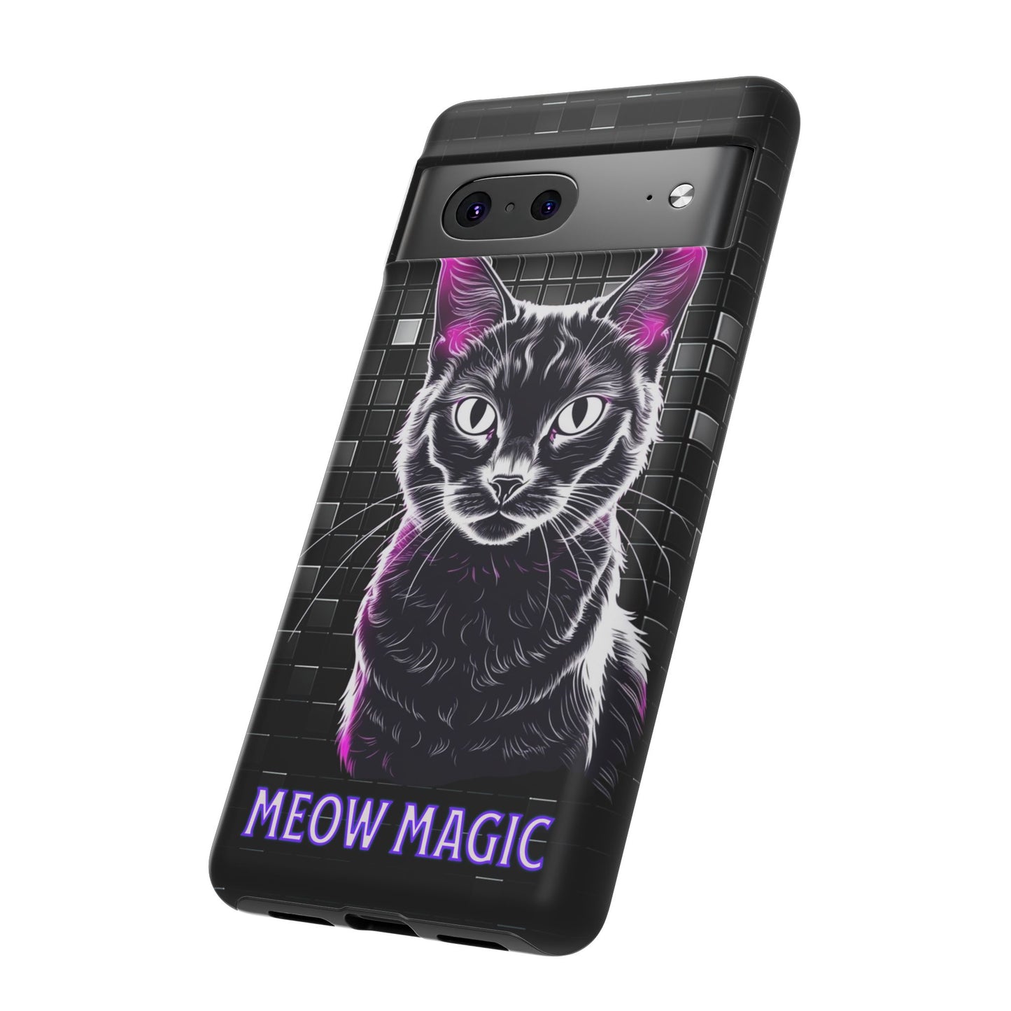 Cat Phone Case - Meow Magic, Cute Cat Lover Gift, Cat Mom Accessory, Pet-Themed Phone Cover, Stylish Cat Art Case