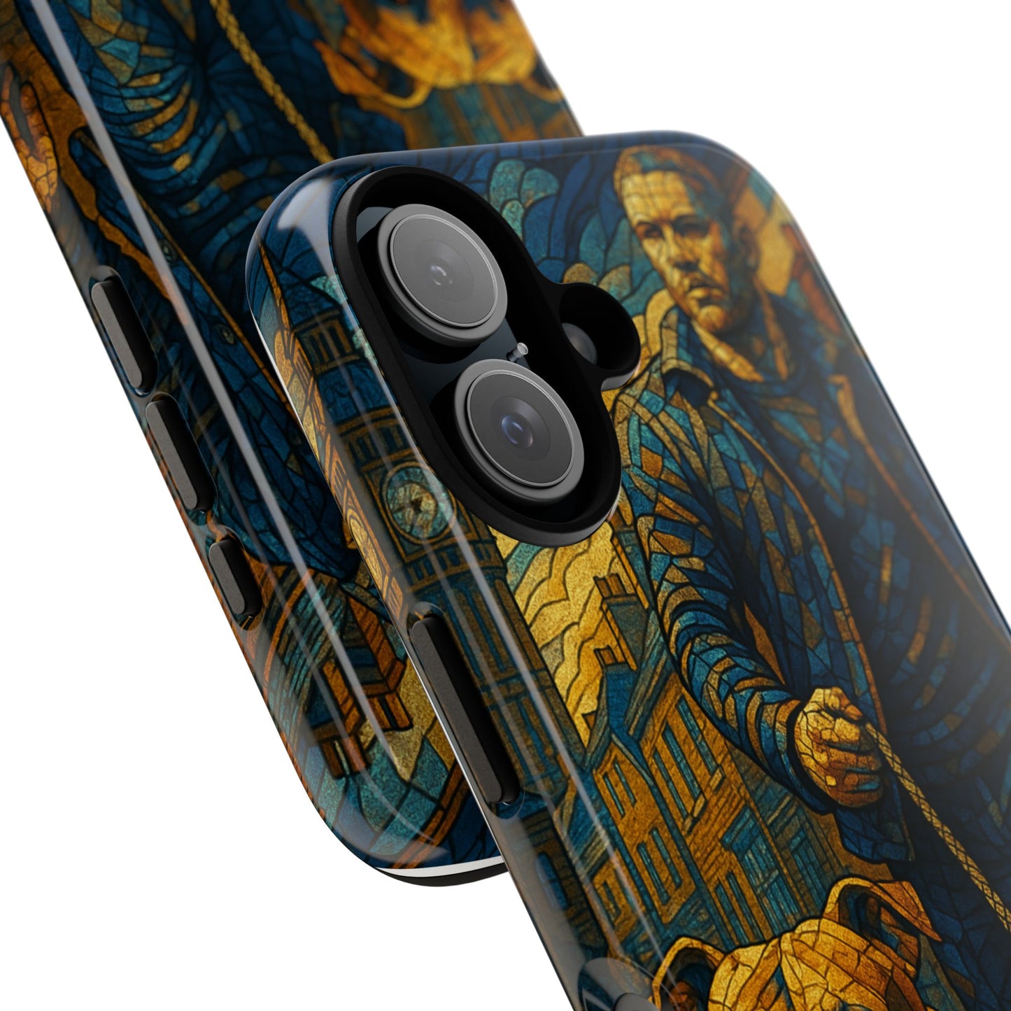 Bold Art Phone Case - Tough Cases for Dog Lovers, Unique Gift for Pet Owners, Phone Accessories for Him, Vibrant Dog Design, Stylish [...]Urban Mosaic Pitbull iPhone Case