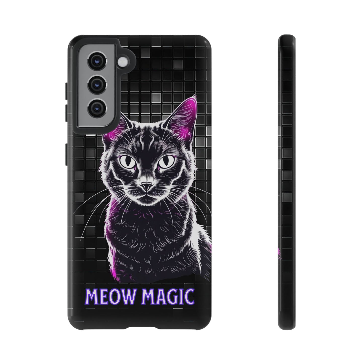 Cat Phone Case - Meow Magic, Cute Cat Lover Gift, Cat Mom Accessory, Pet-Themed Phone Cover, Stylish Cat Art Case