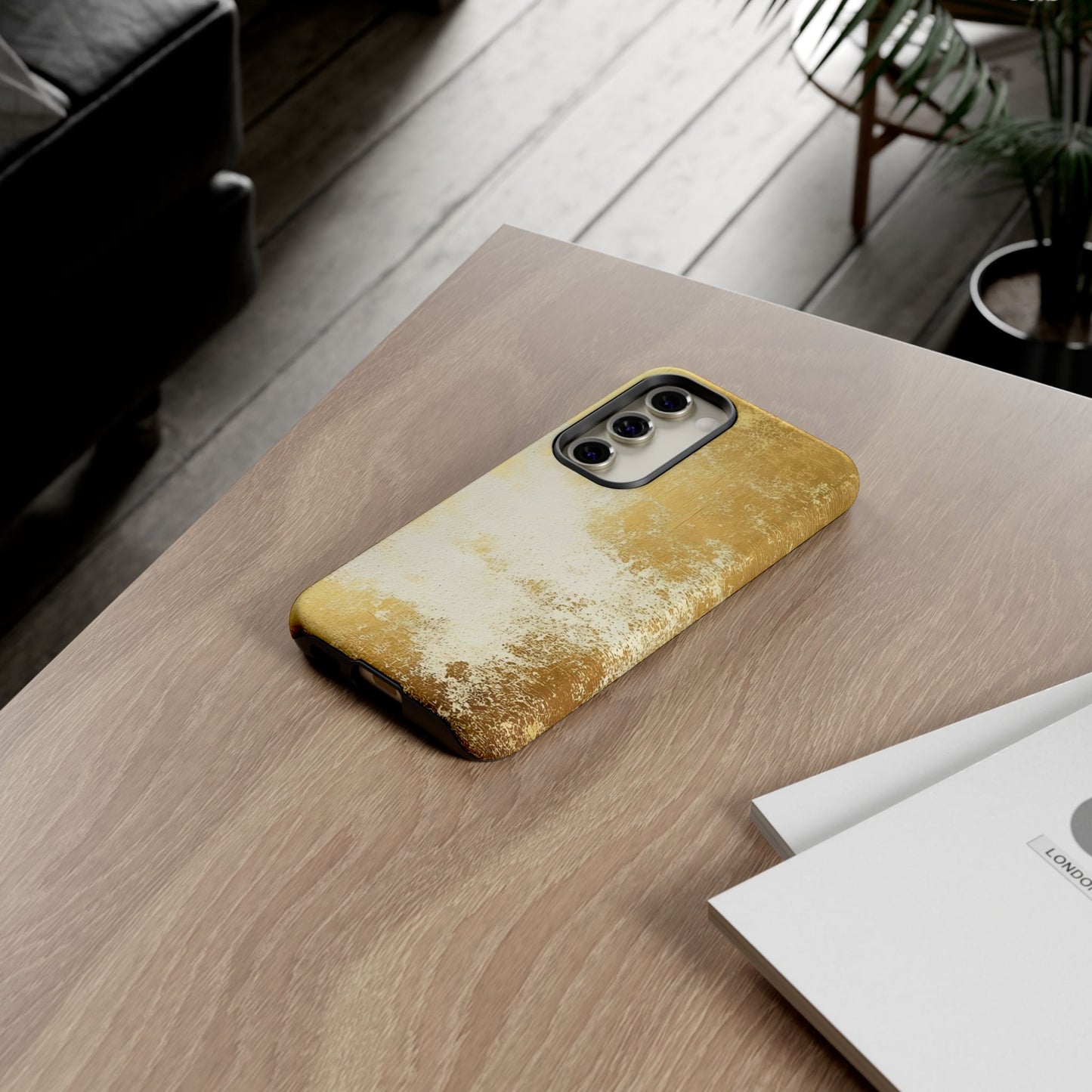 Stylish Phone Case - Gold Texture, Tough Cases, Protective Cover, Gift for Him, Glamorous Phone Accessory