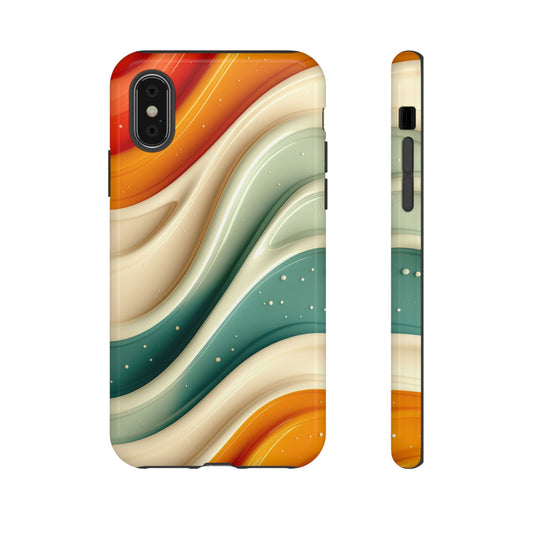 Retro Phone Case, Abstract Floral Design, Trendy Mobile Cover, Modern Tech Accessories, Gift for Her