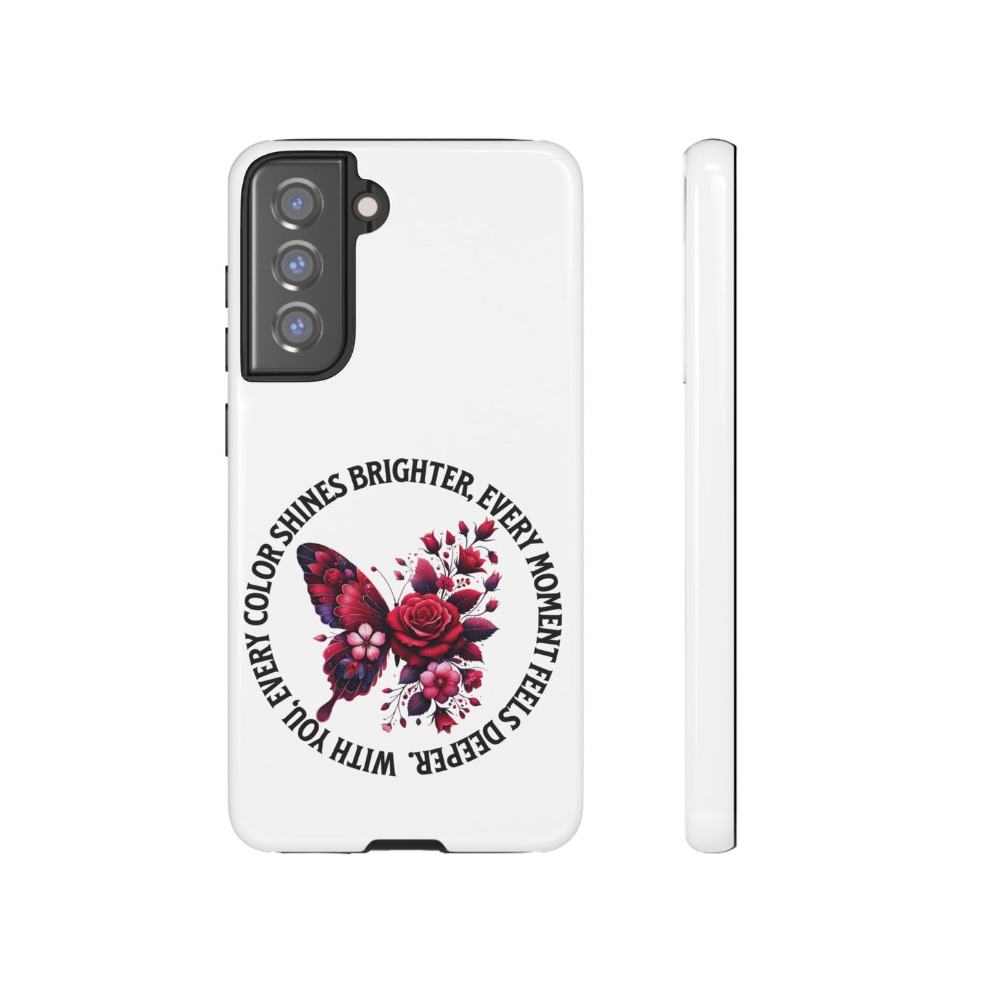 Artistic Phone Case with Butterfly and Quote, Gift for Nature Lovers, Stylish Accessory for All Occasions, Trendy Phone Cover, Floral [...]