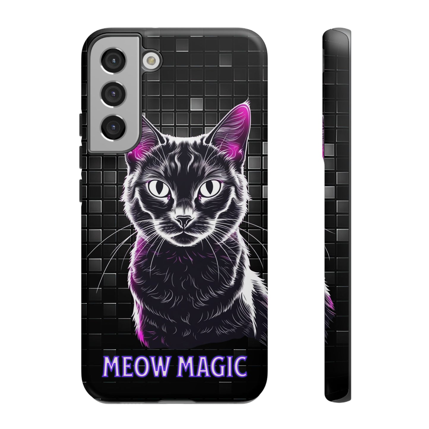 Cat Phone Case - Meow Magic, Cute Cat Lover Gift, Cat Mom Accessory, Pet-Themed Phone Cover, Stylish Cat Art Case