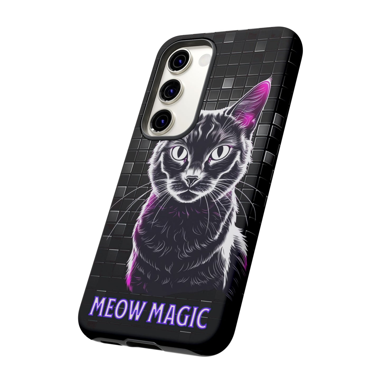 Cat Phone Case - Meow Magic, Cute Cat Lover Gift, Cat Mom Accessory, Pet-Themed Phone Cover, Stylish Cat Art Case