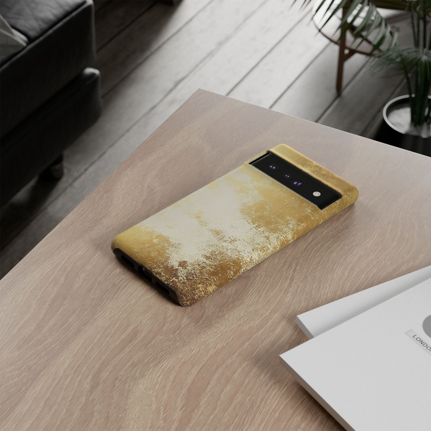 Stylish Phone Case - Gold Texture, Tough Cases, Protective Cover, Gift for Him, Glamorous Phone Accessory