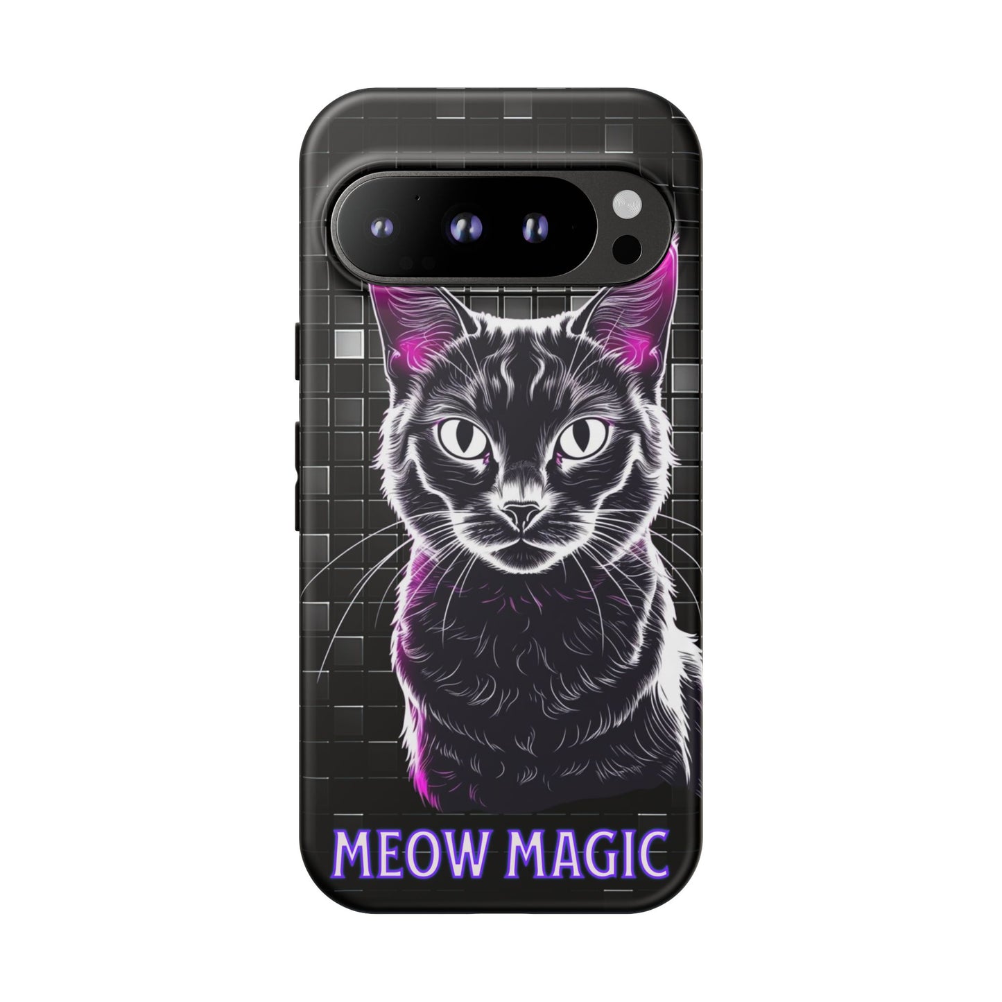 Cat Phone Case - Meow Magic, Cute Cat Lover Gift, Cat Mom Accessory, Pet-Themed Phone Cover, Stylish Cat Art Case
