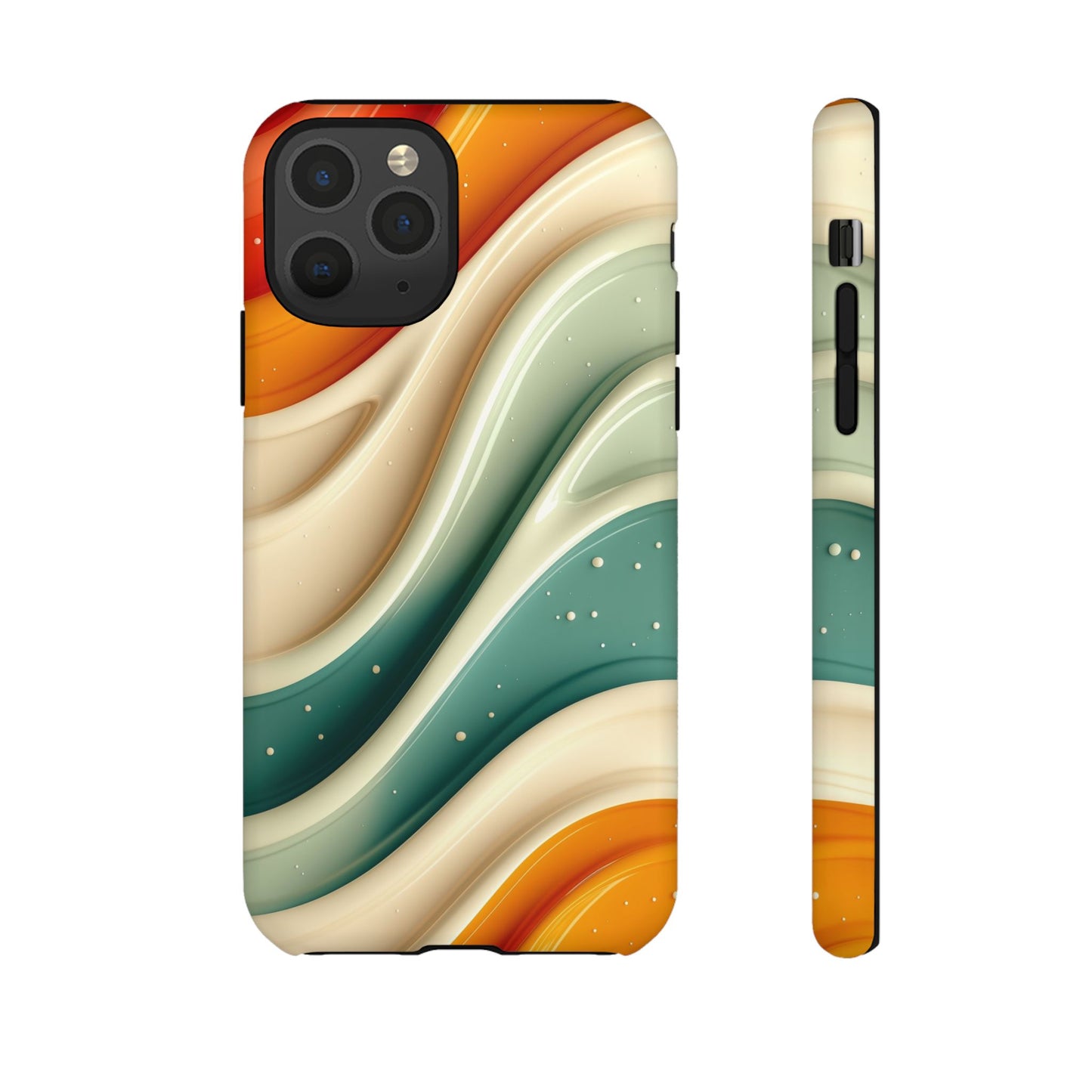 Retro Phone Case, Abstract Floral Design, Trendy Mobile Cover, Modern Tech Accessories, Gift for Her