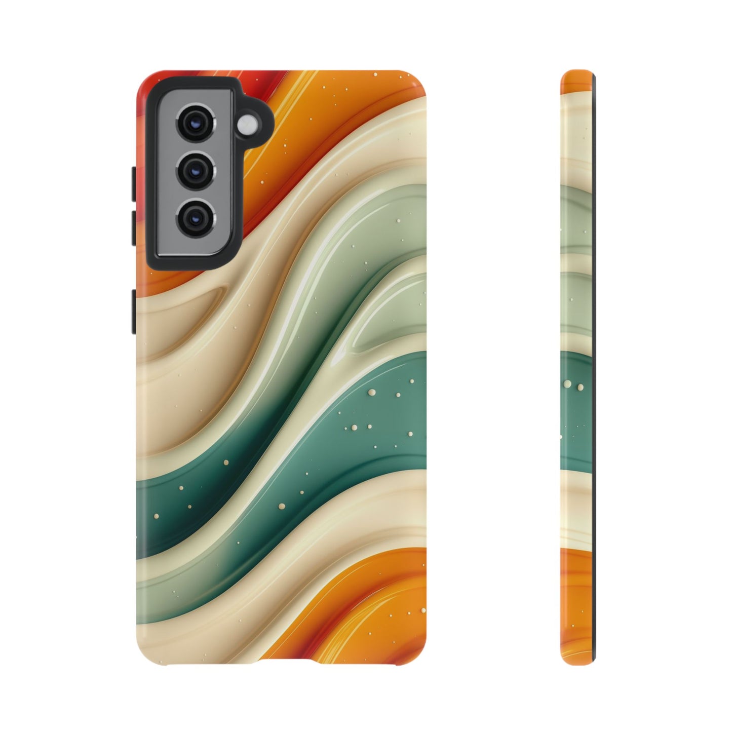 Retro Phone Case, Abstract Floral Design, Trendy Mobile Cover, Modern Tech Accessories, Gift for Her
