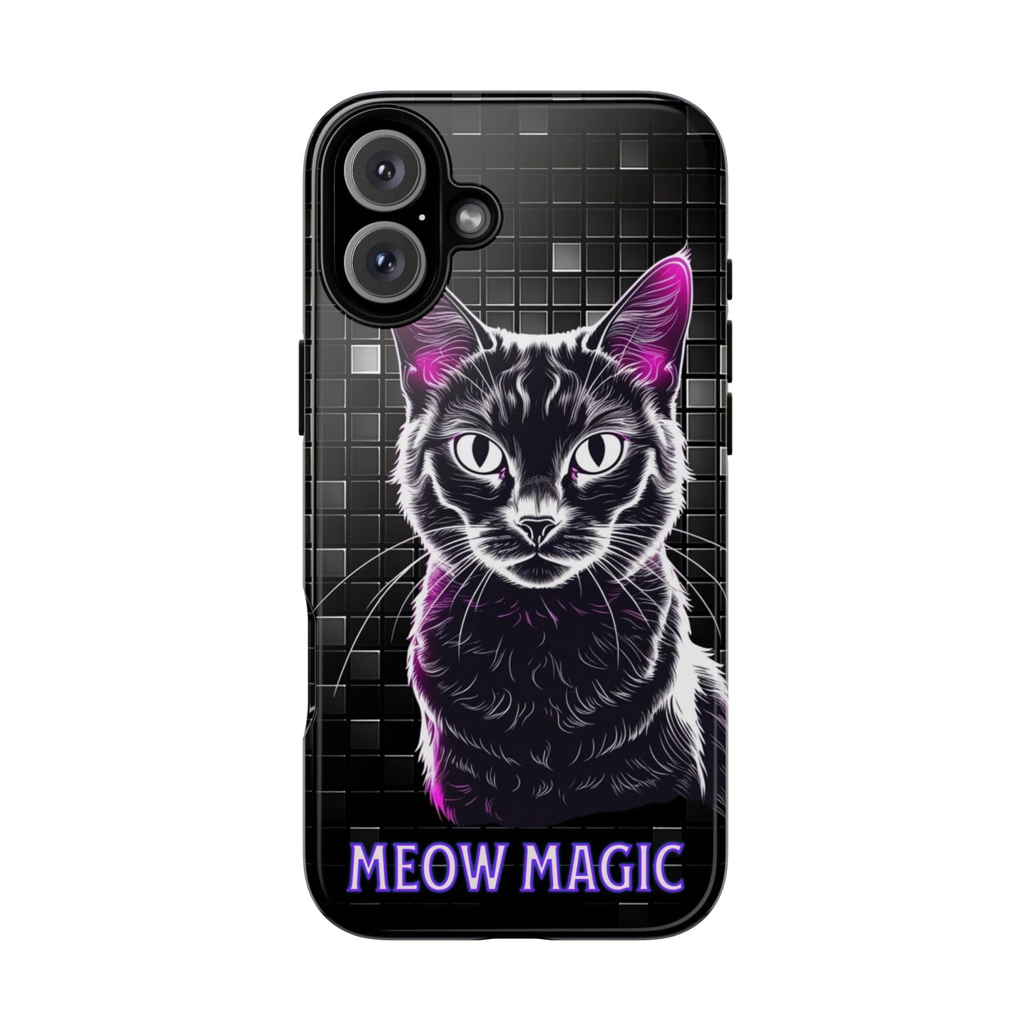 Cat Phone Case - Meow Magic, Cute Cat Lover Gift, Cat Mom Accessory, Pet-Themed Phone Cover, Stylish Cat Art Case