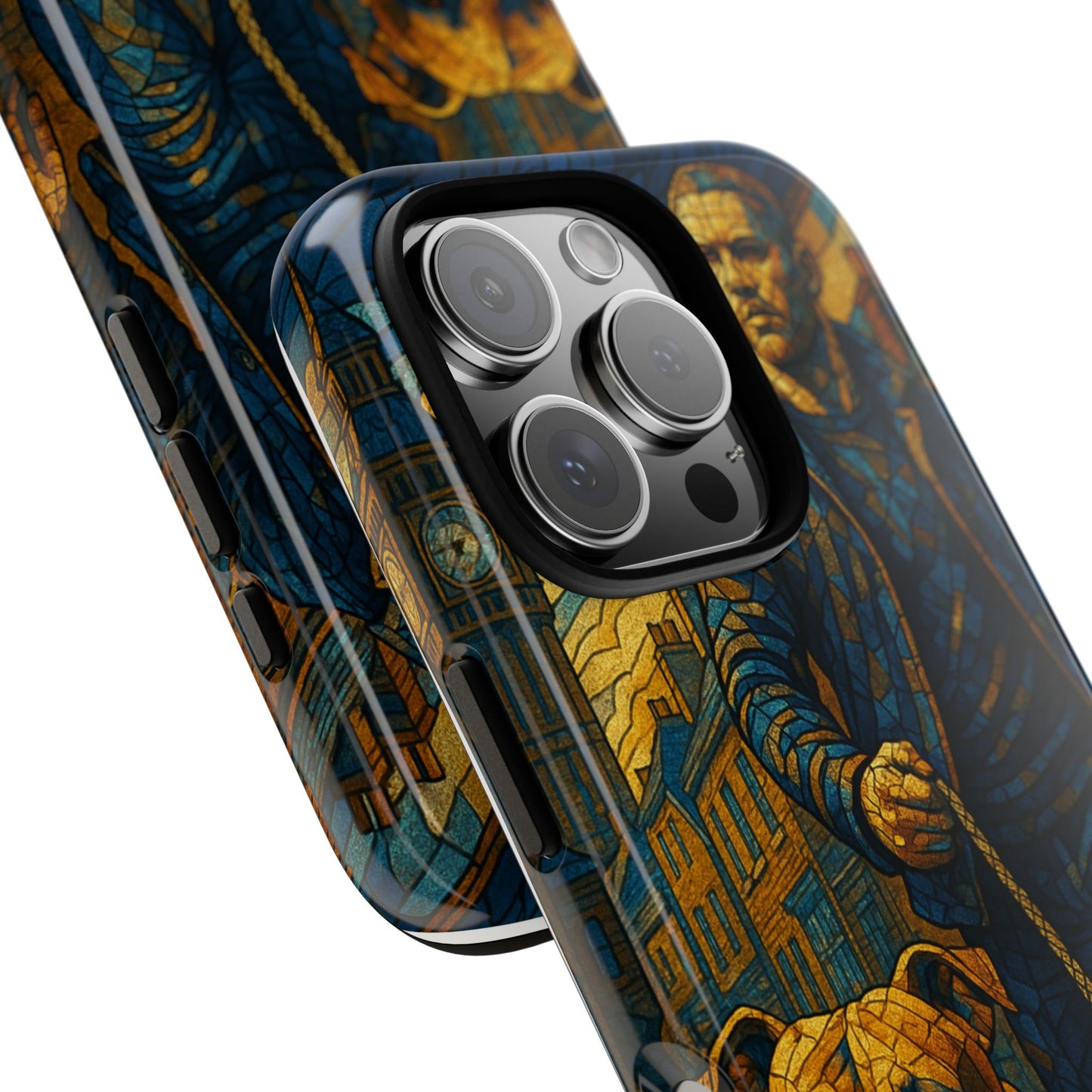 Bold Art Phone Case - Tough Cases for Dog Lovers, Unique Gift for Pet Owners, Phone Accessories for Him, Vibrant Dog Design, Stylish [...]Urban Mosaic Pitbull iPhone Case