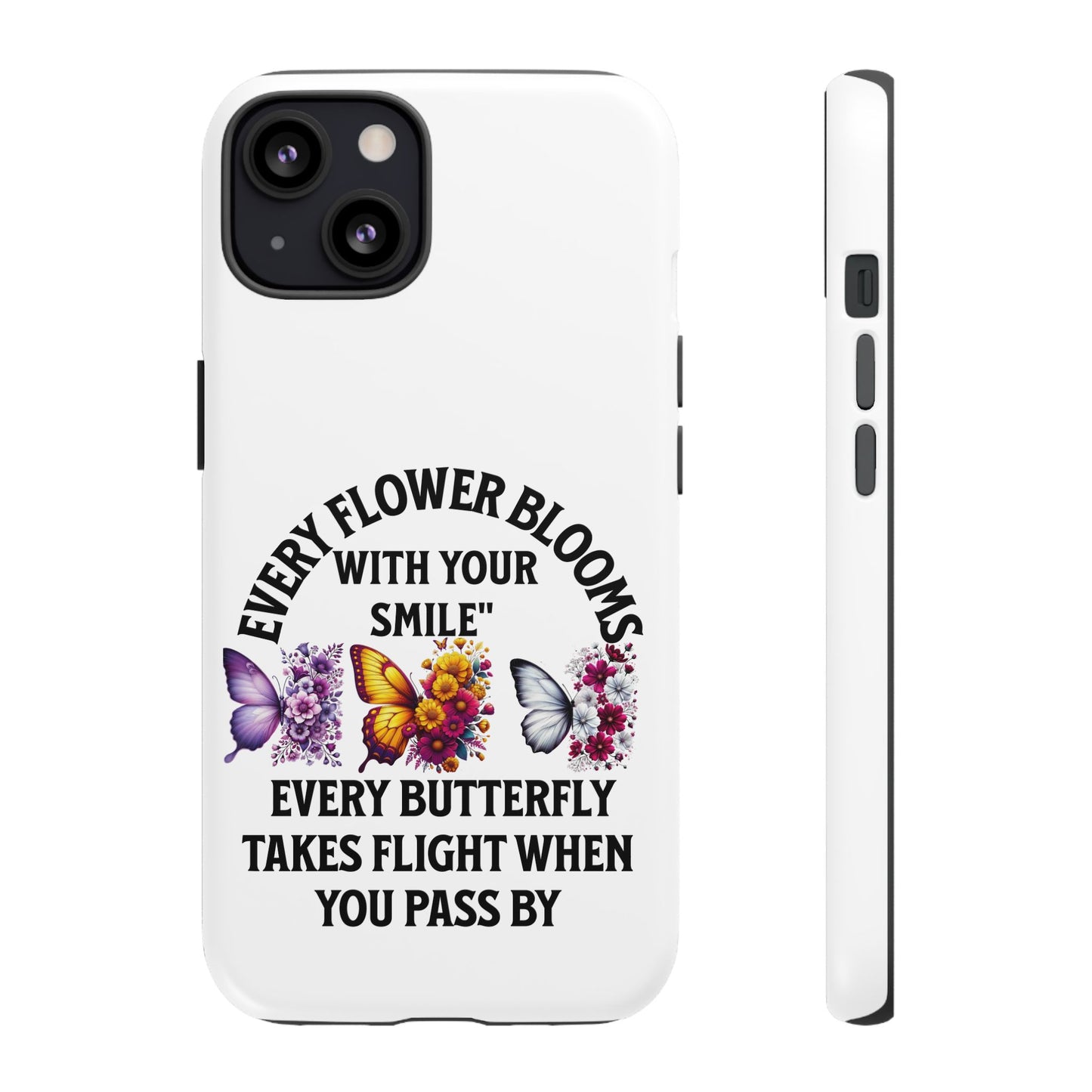 Butterfly Phone Case - Inspirational Floral Design, Perfect Gift for Nature Lovers, Birthdays, and Encouragement