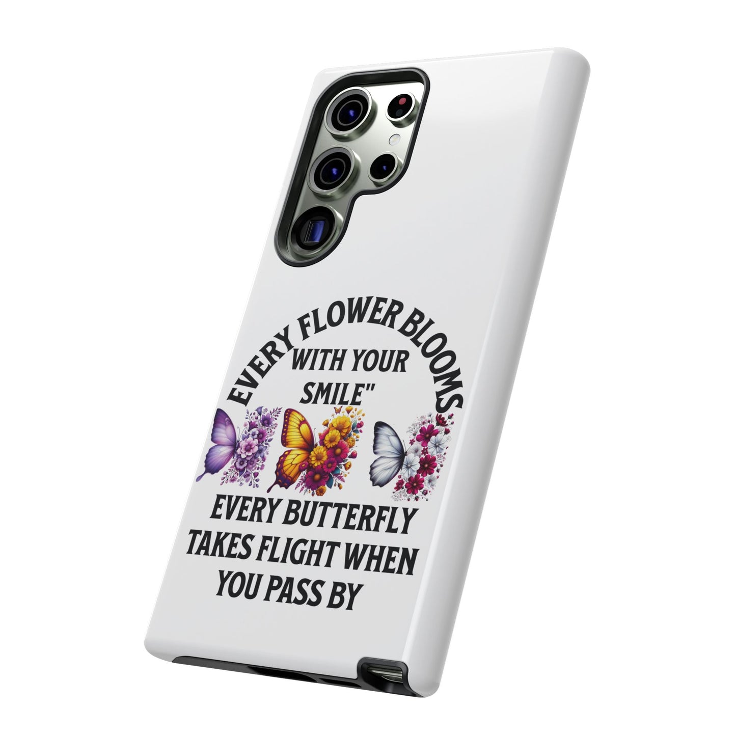 Butterfly Phone Case - Inspirational Floral Design, Perfect Gift for Nature Lovers, Birthdays, and Encouragement
