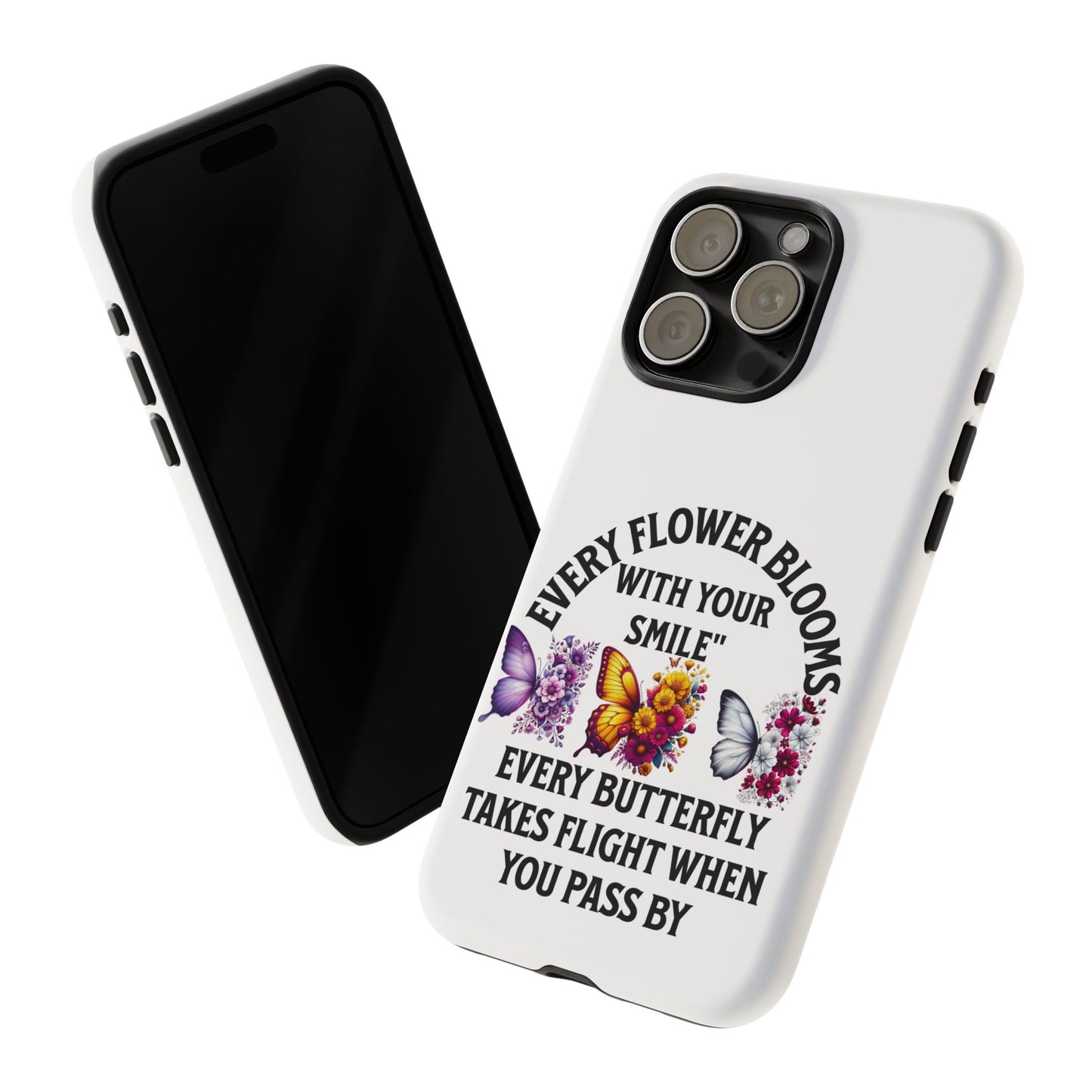 Butterfly Phone Case - Inspirational Floral Design, Perfect Gift for Nature Lovers, Birthdays, and Encouragement