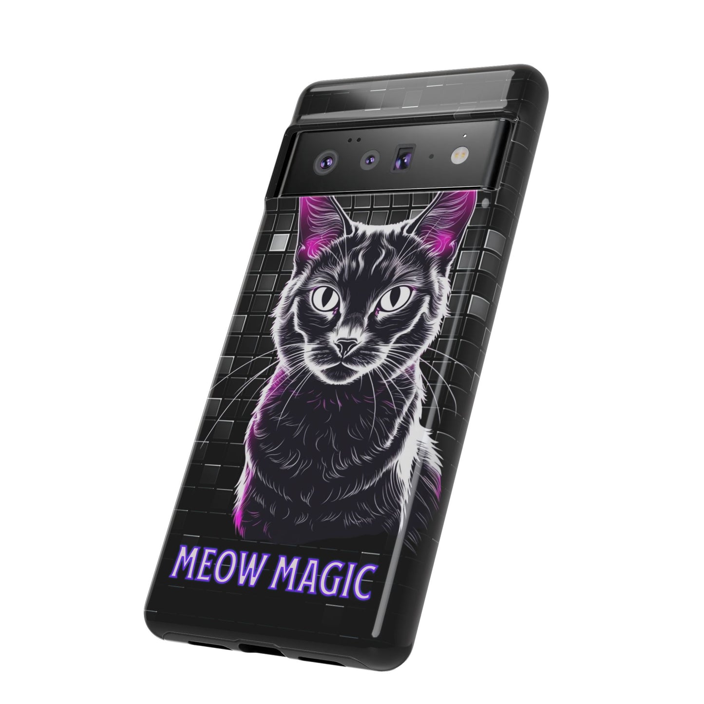 Cat Phone Case - Meow Magic, Cute Cat Lover Gift, Cat Mom Accessory, Pet-Themed Phone Cover, Stylish Cat Art Case