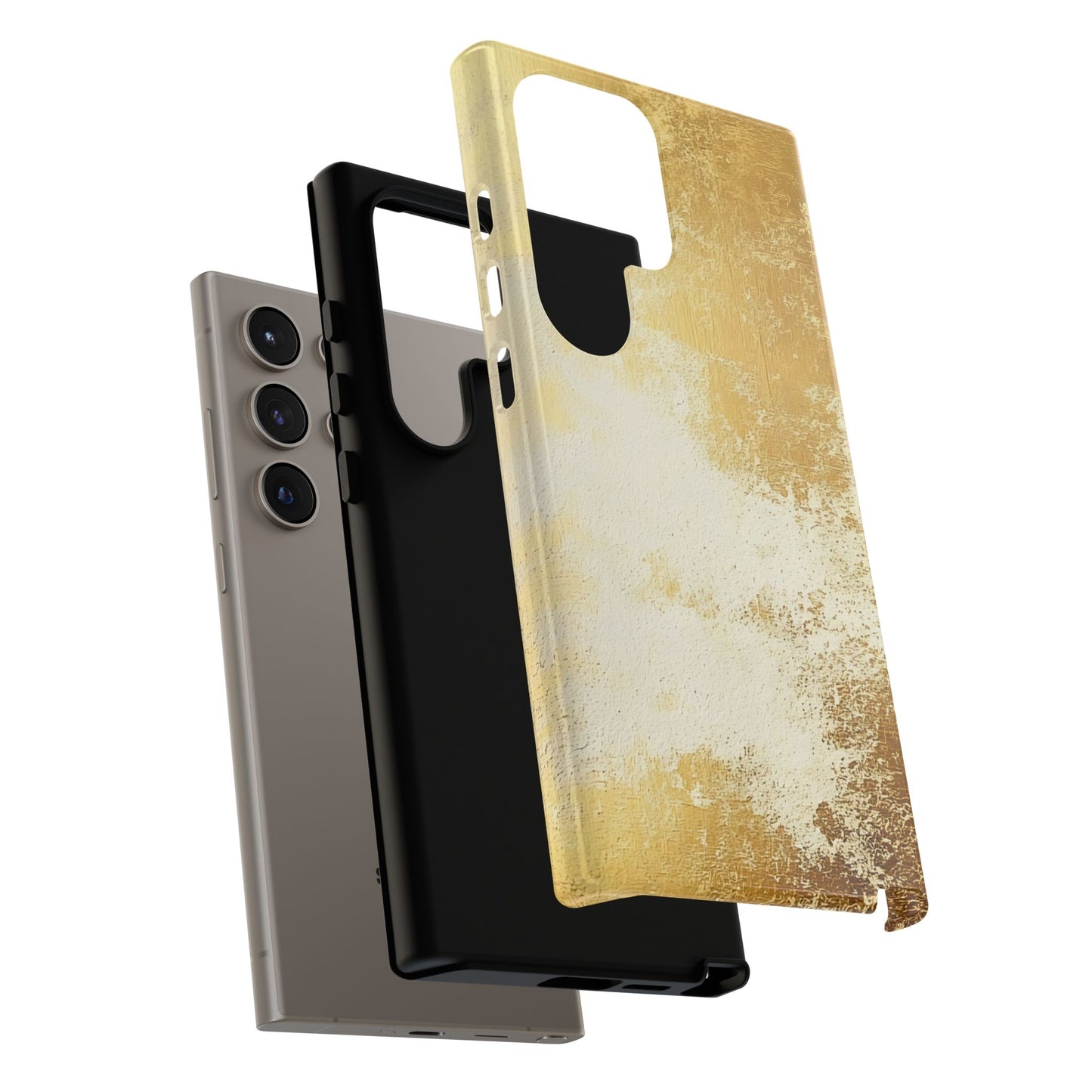 Stylish Phone Case - Gold Texture, Tough Cases, Protective Cover, Gift for Him, Glamorous Phone Accessory