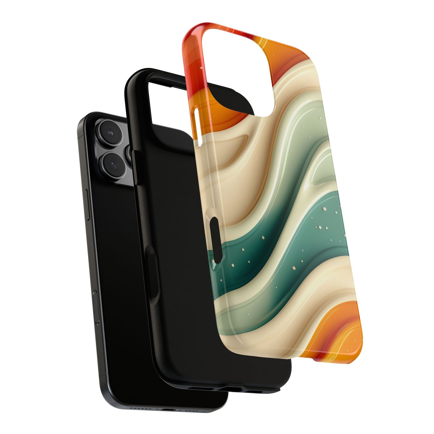 Retro Phone Case, Abstract Floral Design, Trendy Mobile Cover, Modern Tech Accessories, Gift for Her