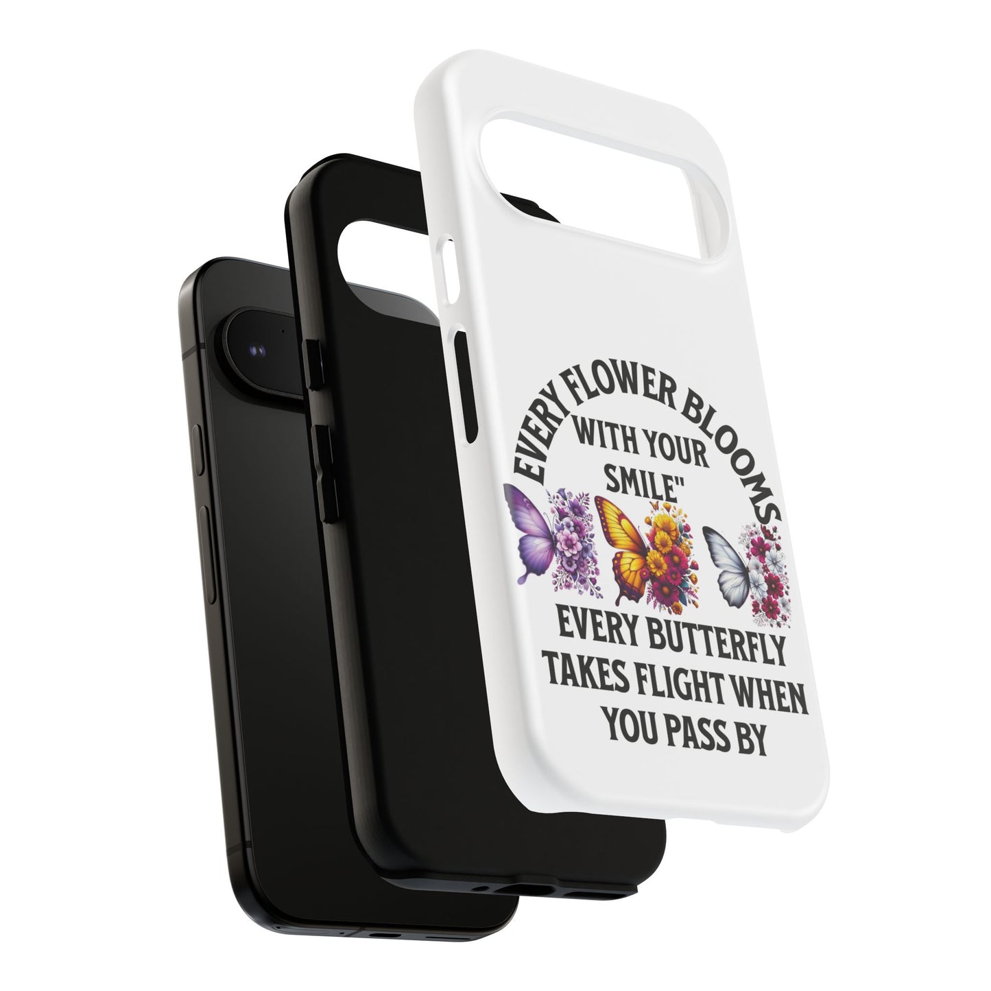 Butterfly Phone Case - Inspirational Floral Design, Perfect Gift for Nature Lovers, Birthdays, and Encouragement